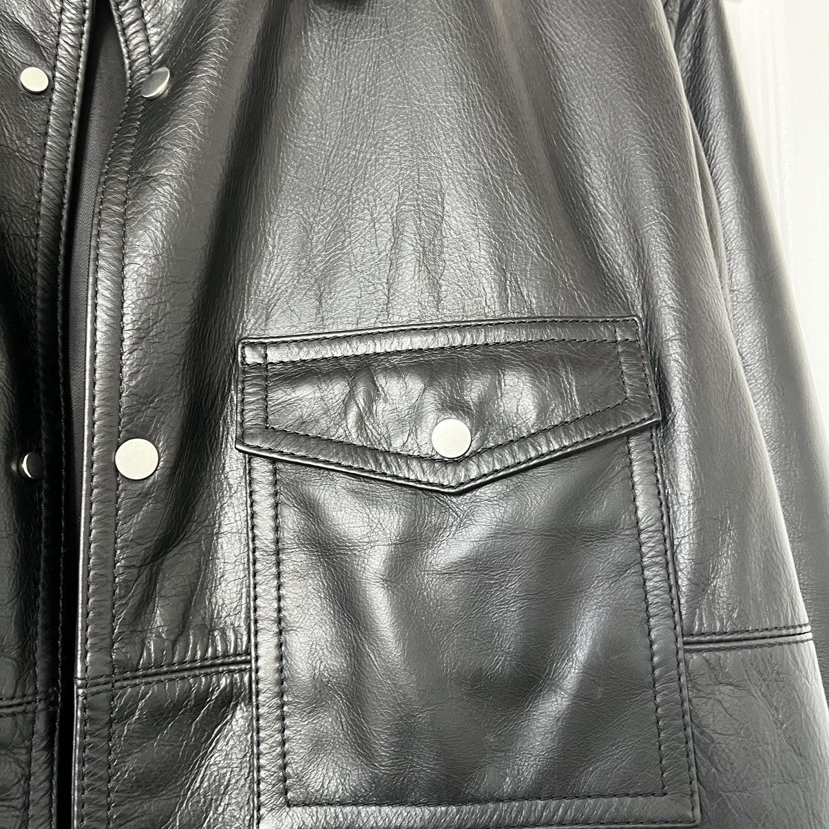 Purple Brand Purple Leather Long Shirt Jacket Shacket M Size US M / EU 48-50 / 2 - 10 Thumbnail