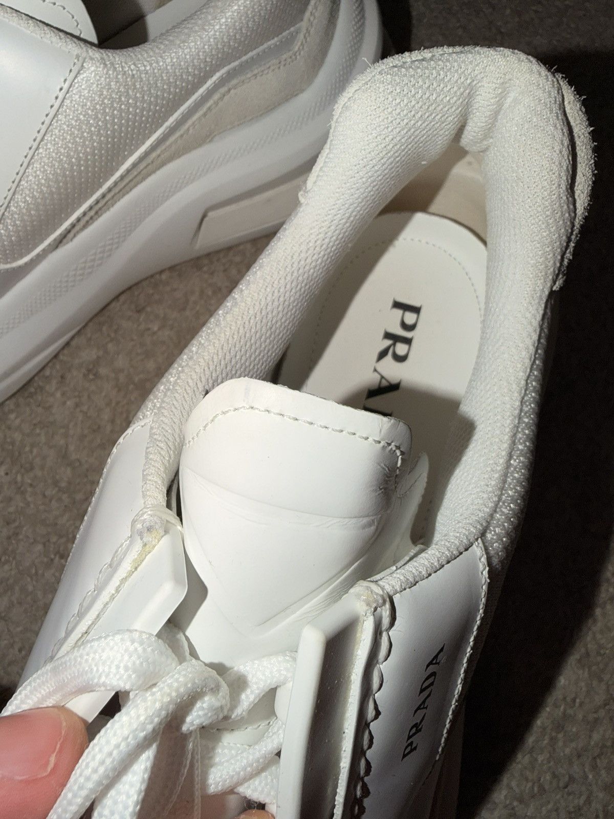 Prada Prada White Leather Shoes 2025 Size US 10.5 / EU 43-44 - 6 Thumbnail