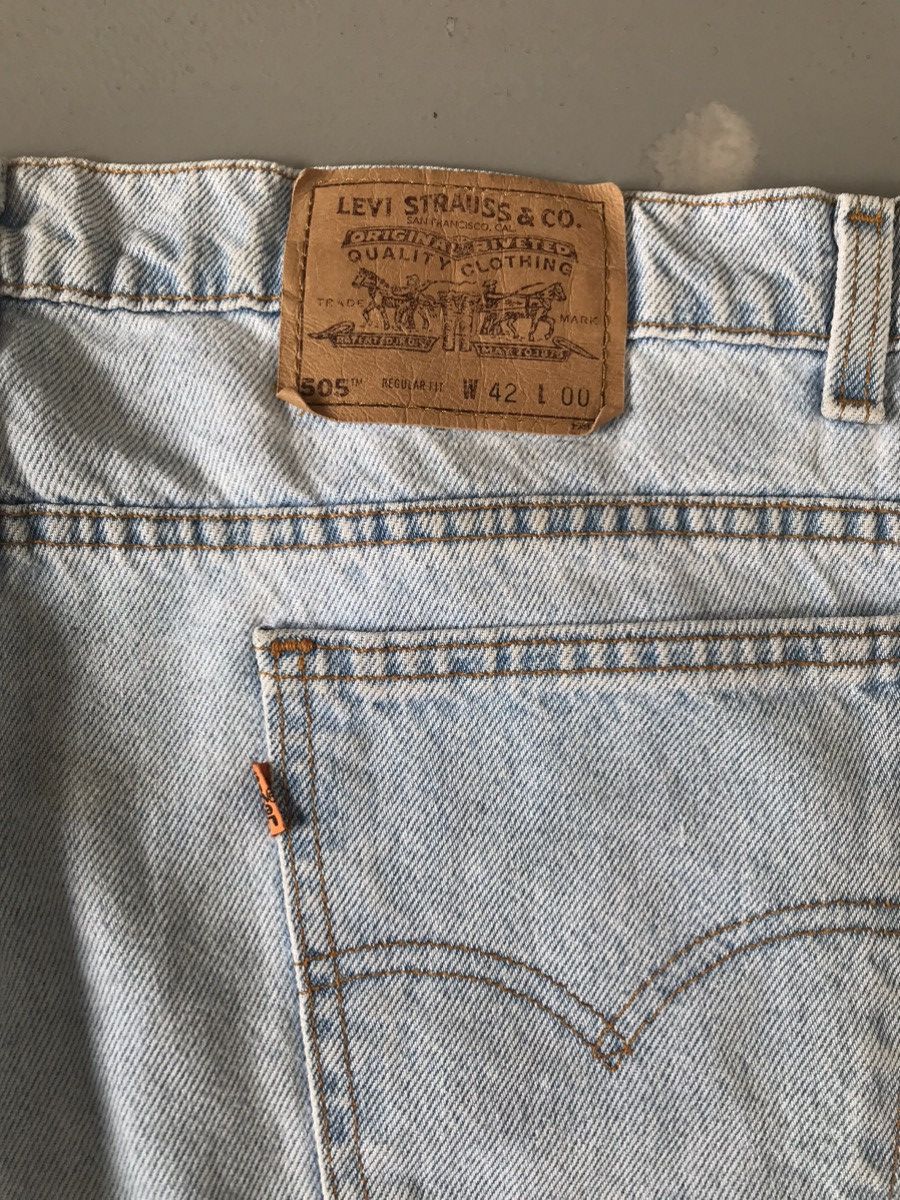 Levi's × Vintage Vintage late 90s Levi’s 505 orange tab denim Jorts Size US 41 - 8 Thumbnail