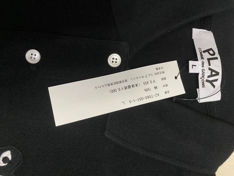Comme des Garcons Comme Des Garcons Classic little black heart polo Size L / US 10 / IT 46 - 2 Thumbnail