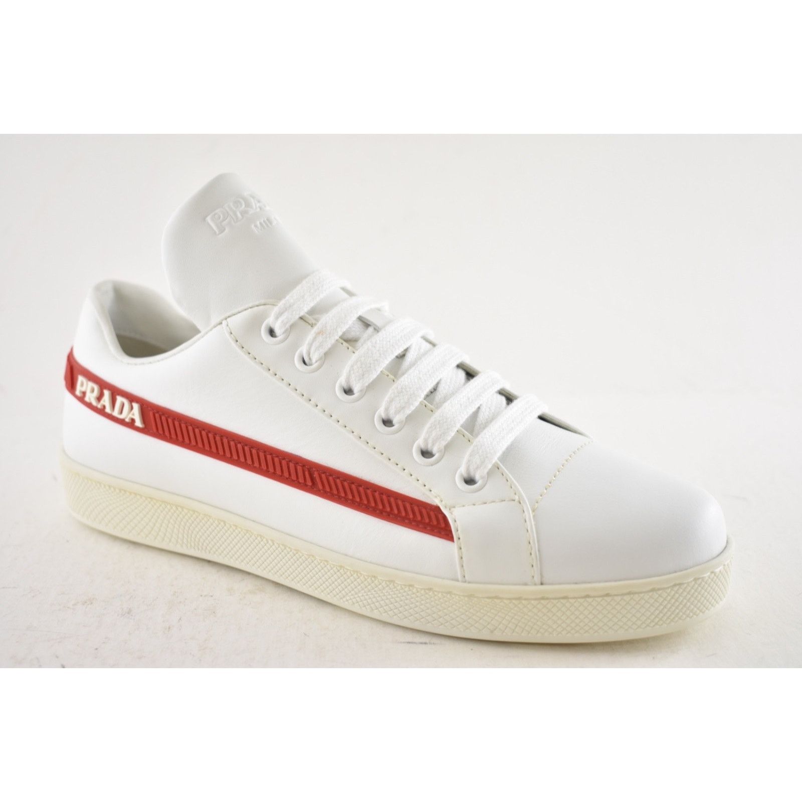 Prada Prada Band Logo Lace Up Tie Flat Low Top Sneaker 36.5 Size US 6.5 / IT 36.5 - 6 Thumbnail
