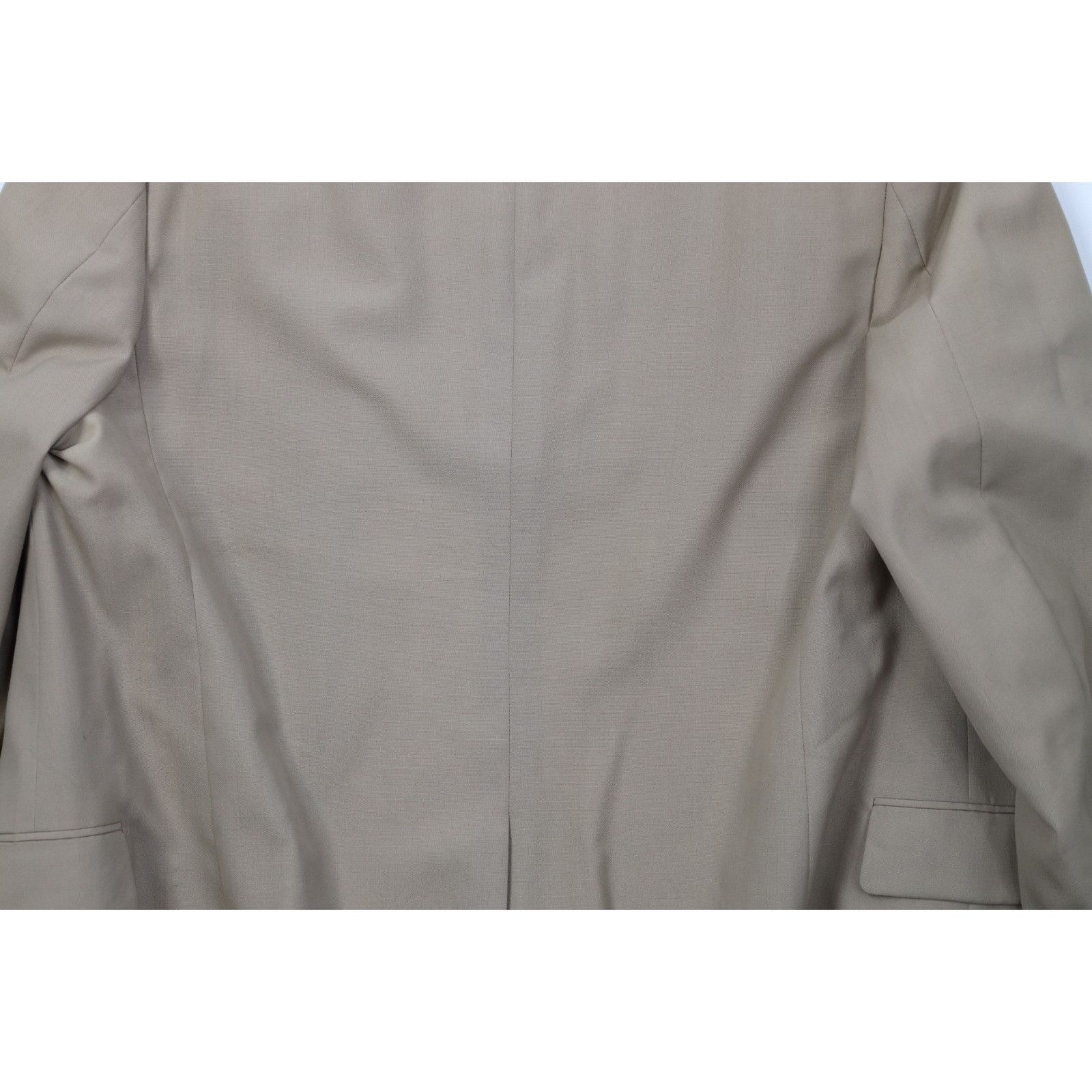 Vintage Vintage 70s Streetwear 2 Piece Wool Suit Wedding Beige Size 42L - 11 Thumbnail