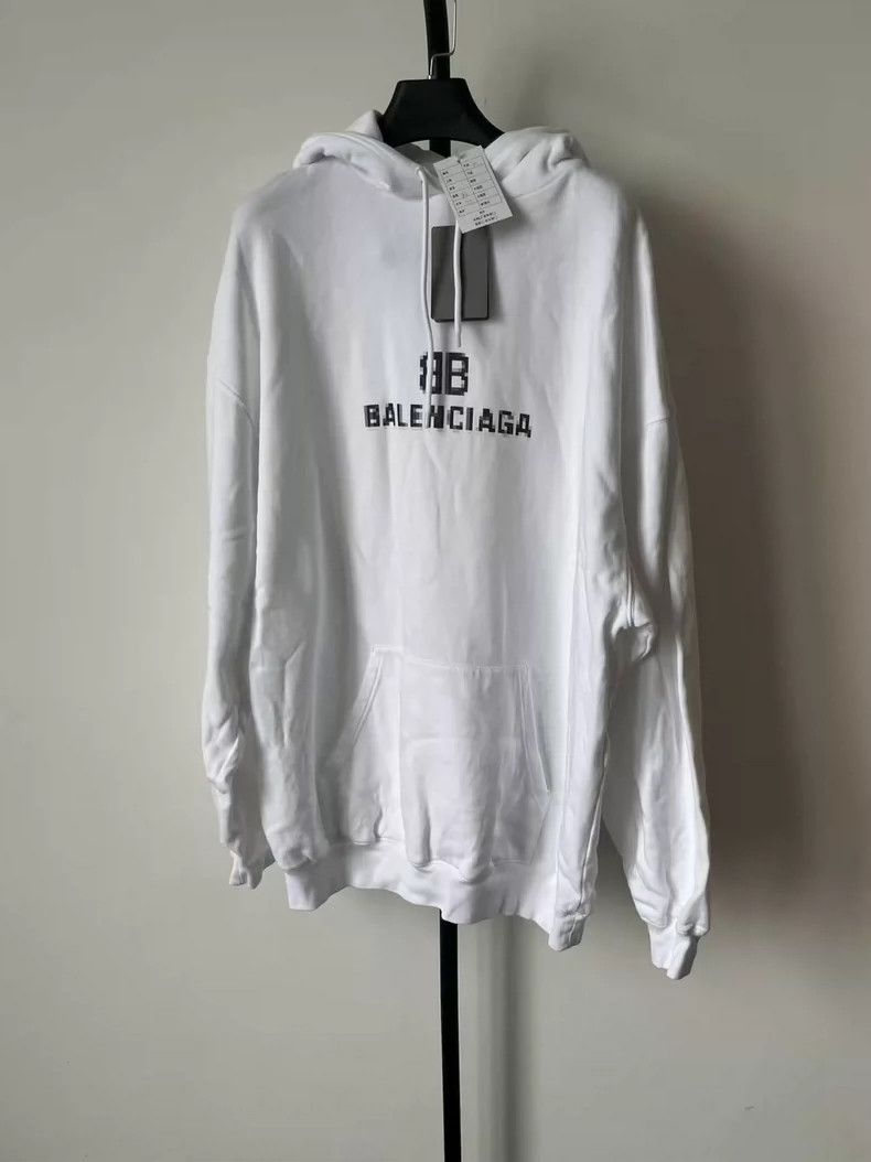 Balenciaga Balenciaga Letter Printed Fleece Drawstring Hooded Long Sl Size US M / EU 48-50 / 2 - 1 Thumbnail