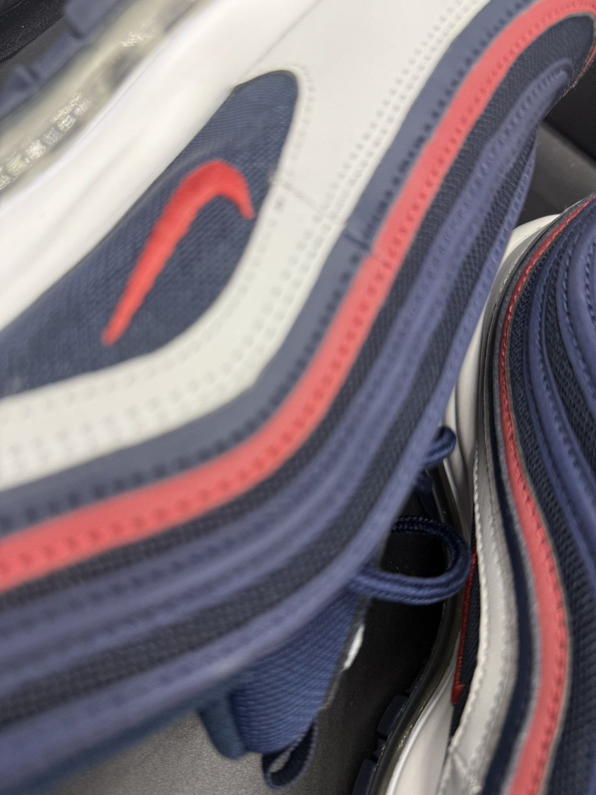 Nike NIKE AIR MAX 97 MIDNIGHT NAVY/TRACK RED Size US 10 / EU 43 - 10 Thumbnail