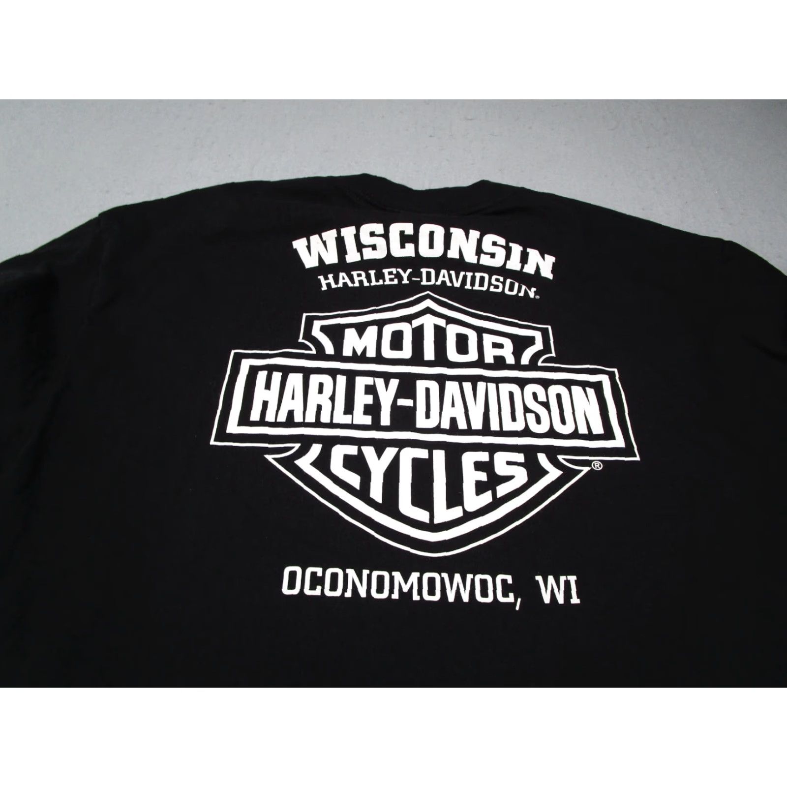 Harley Davidson Harley-Davidson Graphic Shirt Mens XL Black Oconomowoc Skull Biker Tee Size US XL / EU 56 / 4 - 6 Thumbnail