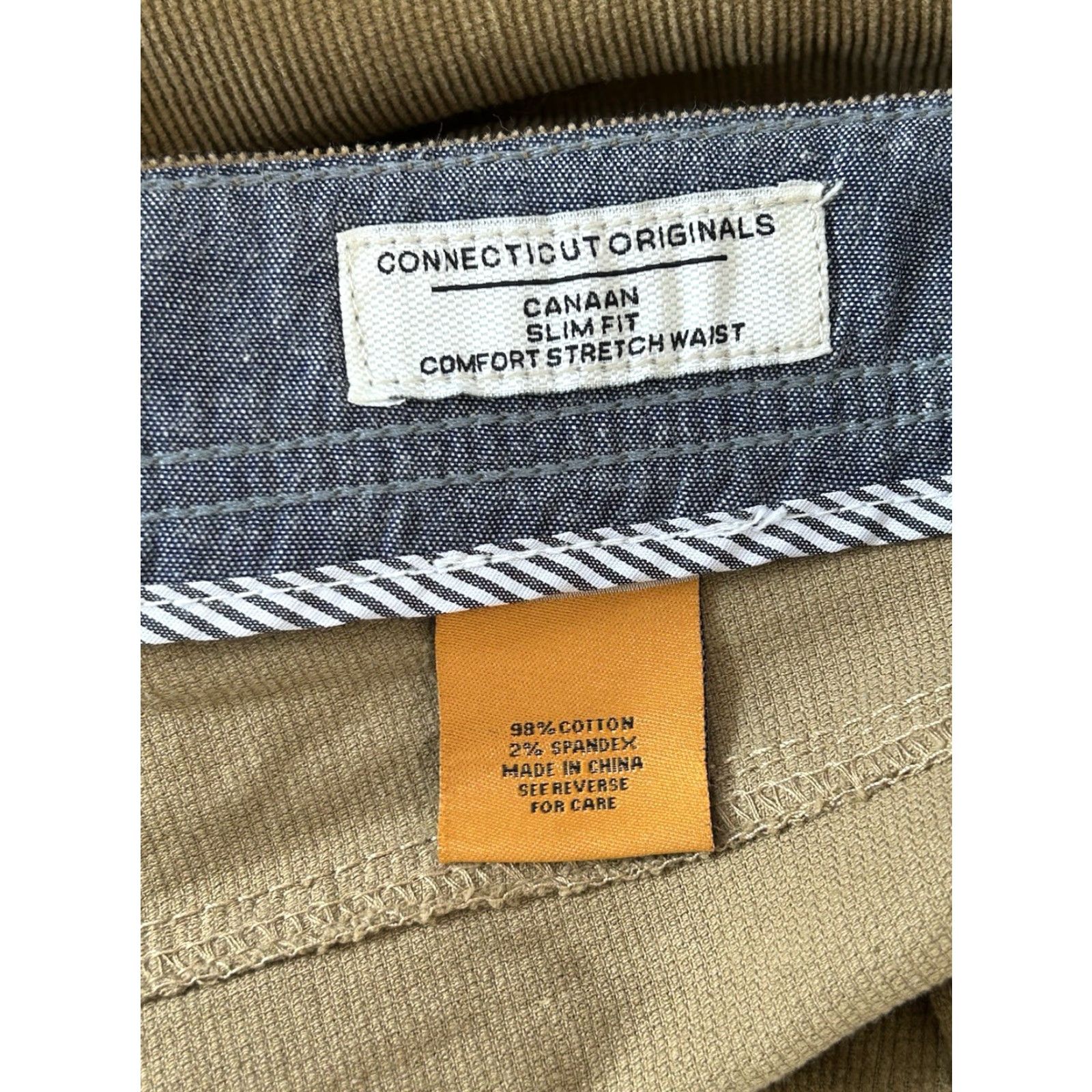 Vintage VINTAGE Tailor Vintage Connecticut Corduroy Slim Fit 38x30 Pants Men Brown 5-Pocket Zip Belt Loops Stretch Size US 38 / EU 54 - 4 Thumbnail