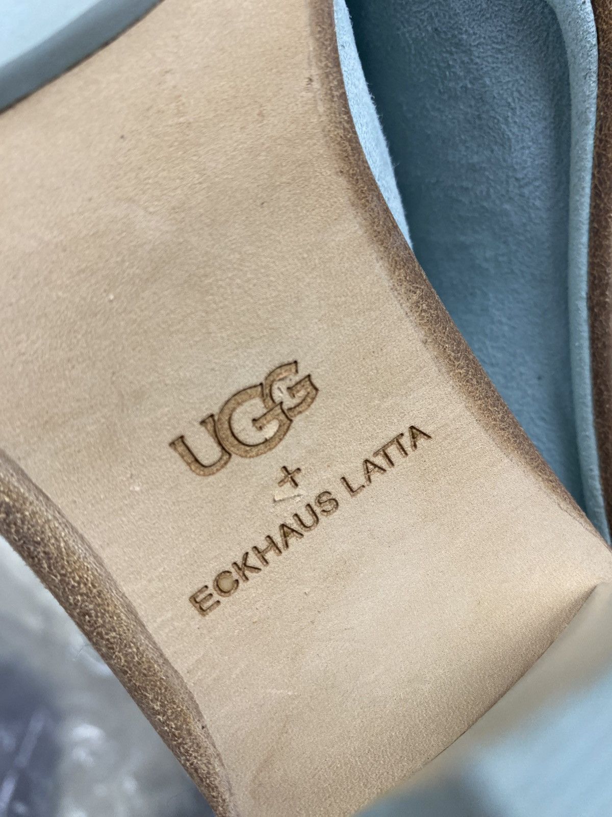 Eckhaus Latta Ugg x Eckhaus Latta Mint and Orange Fur Open Toe Heel Mules Size US 7 / IT 37 - 9 Thumbnail