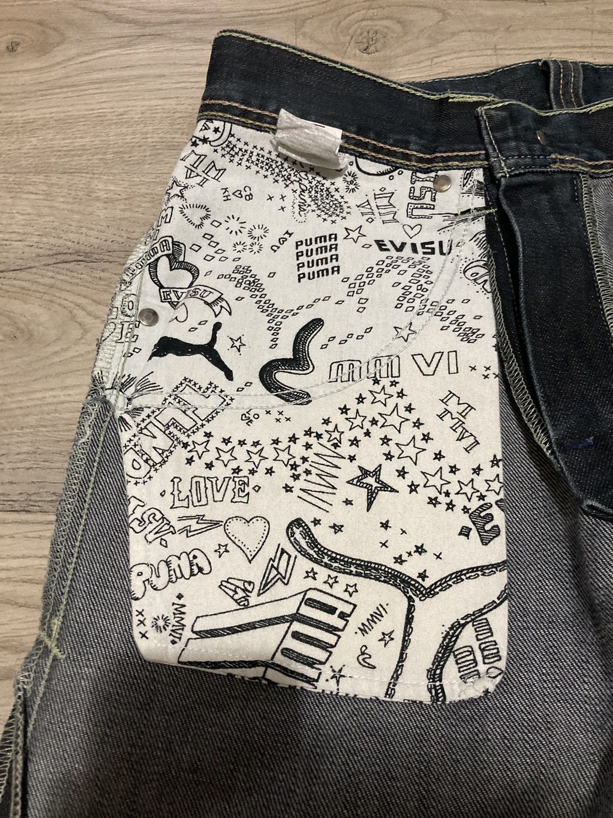Evisu × Puma × Vintage Evisu x Puma Vintge denim pants jeans Size US 30 / EU 46 - 10 Thumbnail