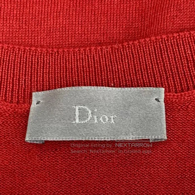 Dior Dior Red bee embroidery wool round-neck long-sleeved knitw Size US S / EU 44-46 / 1 - 5 Thumbnail
