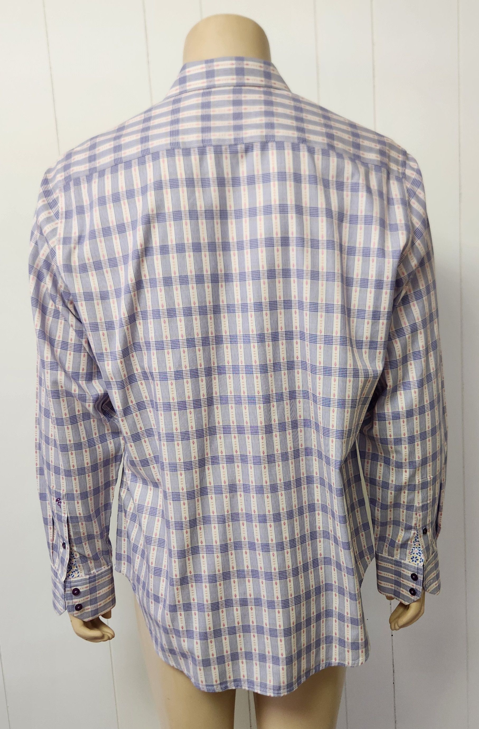 Robert Graham Robert Graham shirt L men's purple plaid cotton Size US L / EU 52-54 / 3 - 5 Thumbnail
