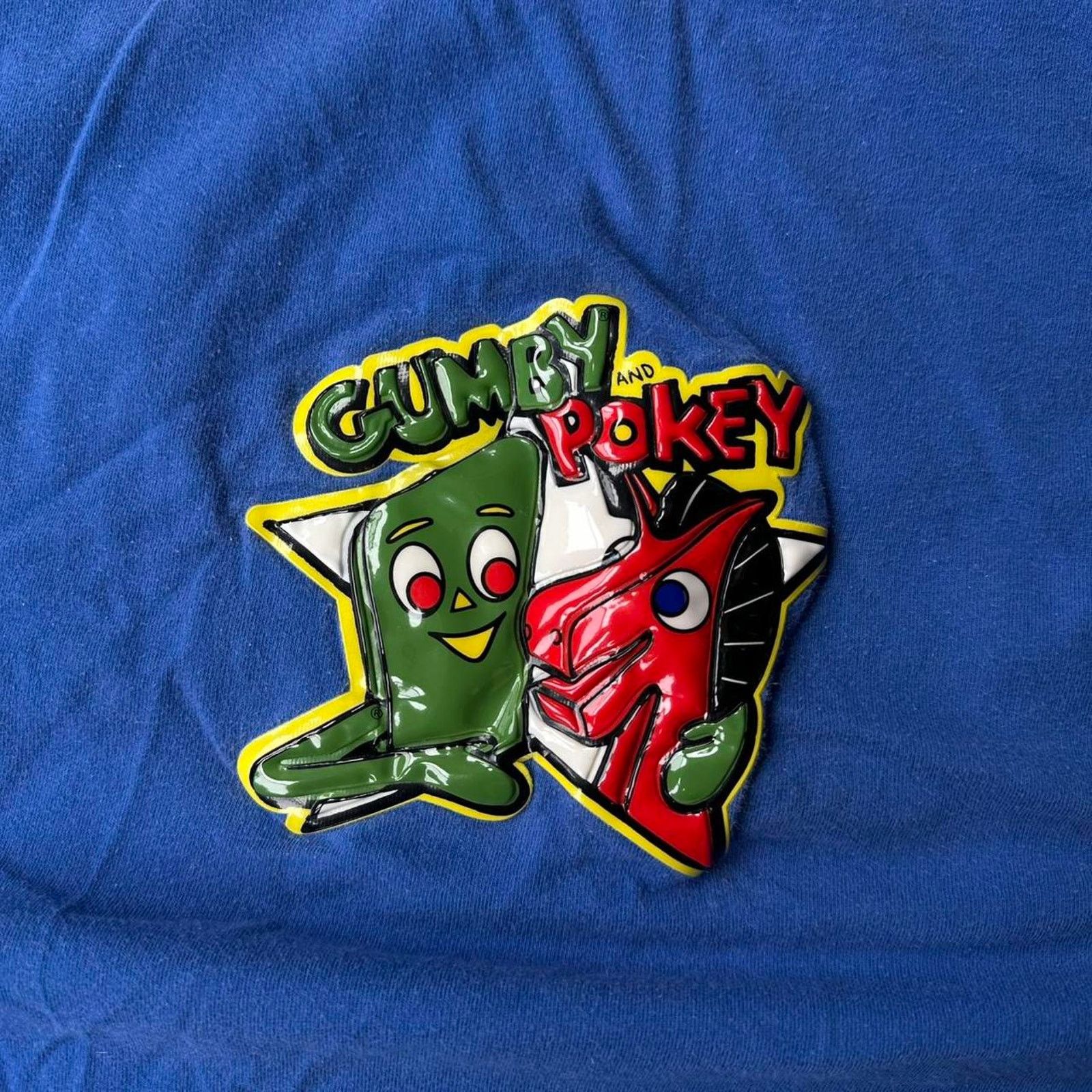 Vintage Vintage Y2K Gumby and Pokey Puffy Raised Plastic 3D Shirt Size US M / EU 48-50 / 2 - 5 Thumbnail