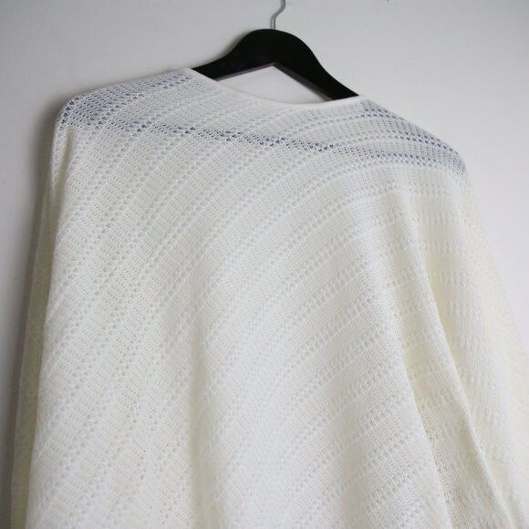 Calvin Klein Calvin Klein Pointelle Knit Ruana Overlay Beach Wrap Size ONE SIZE - 5 Thumbnail