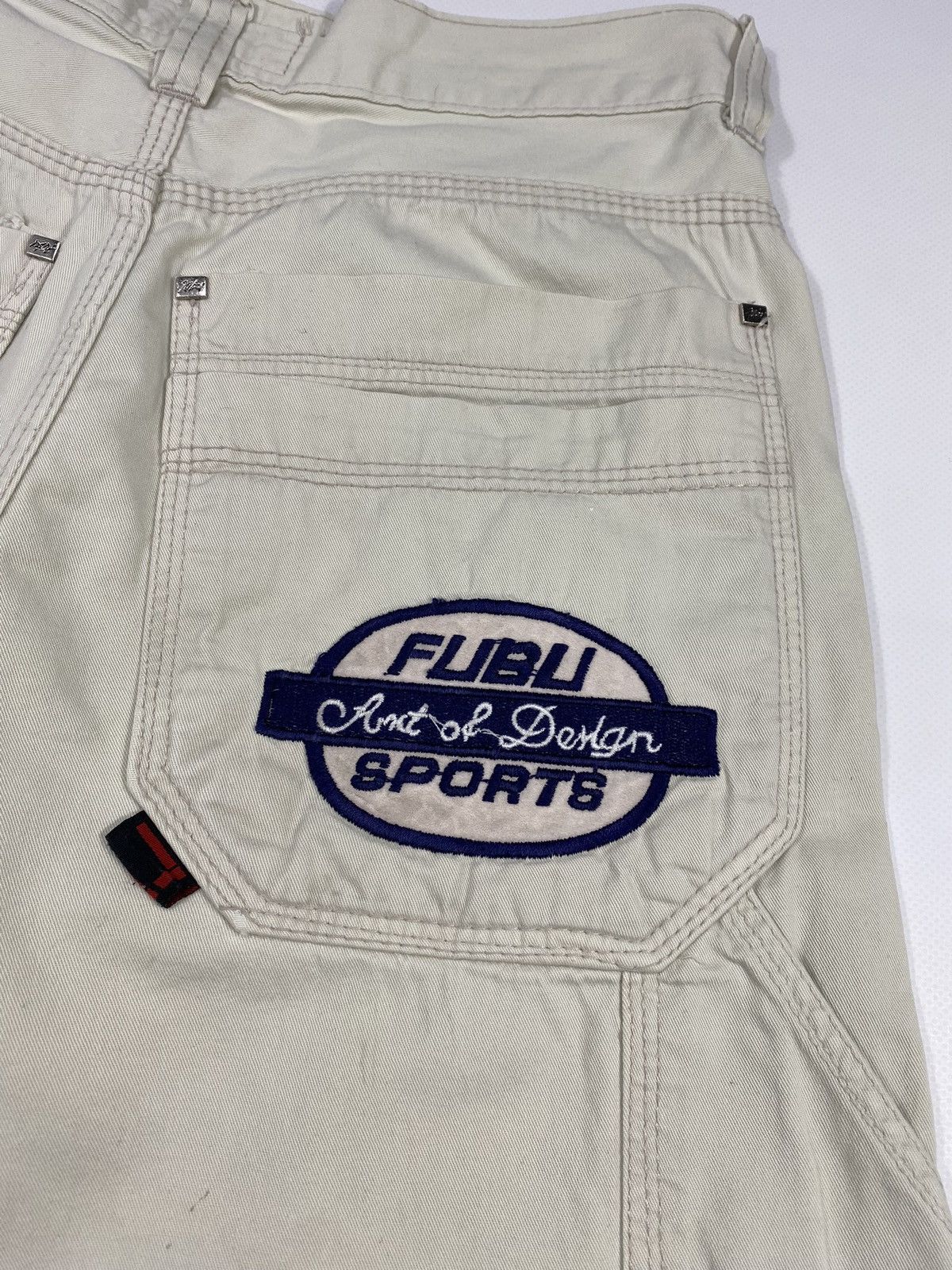 Fubu LASTDROP🔥Vintage 90s Fubu Rap Hip Hop Cargo Carpenter Shorts Size US 29 - 14 Thumbnail