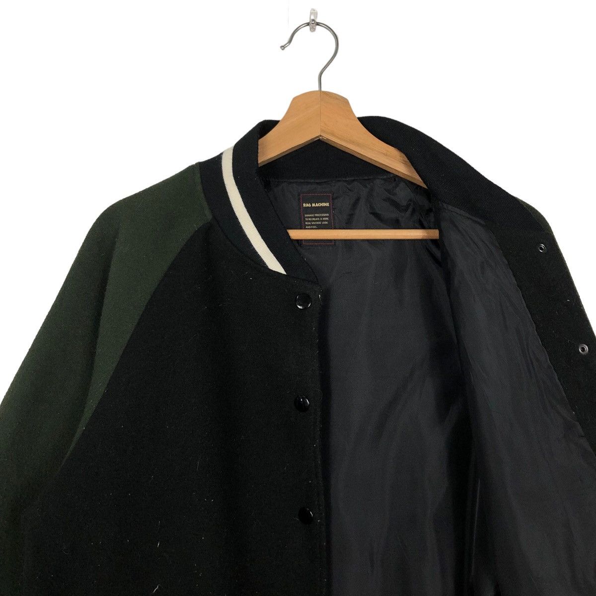 Japanese Brand 🔥90’s Vintage Varsity Jacket Rag Machine Big Logo Size US L / EU 52-54 / 3 - 10 Thumbnail
