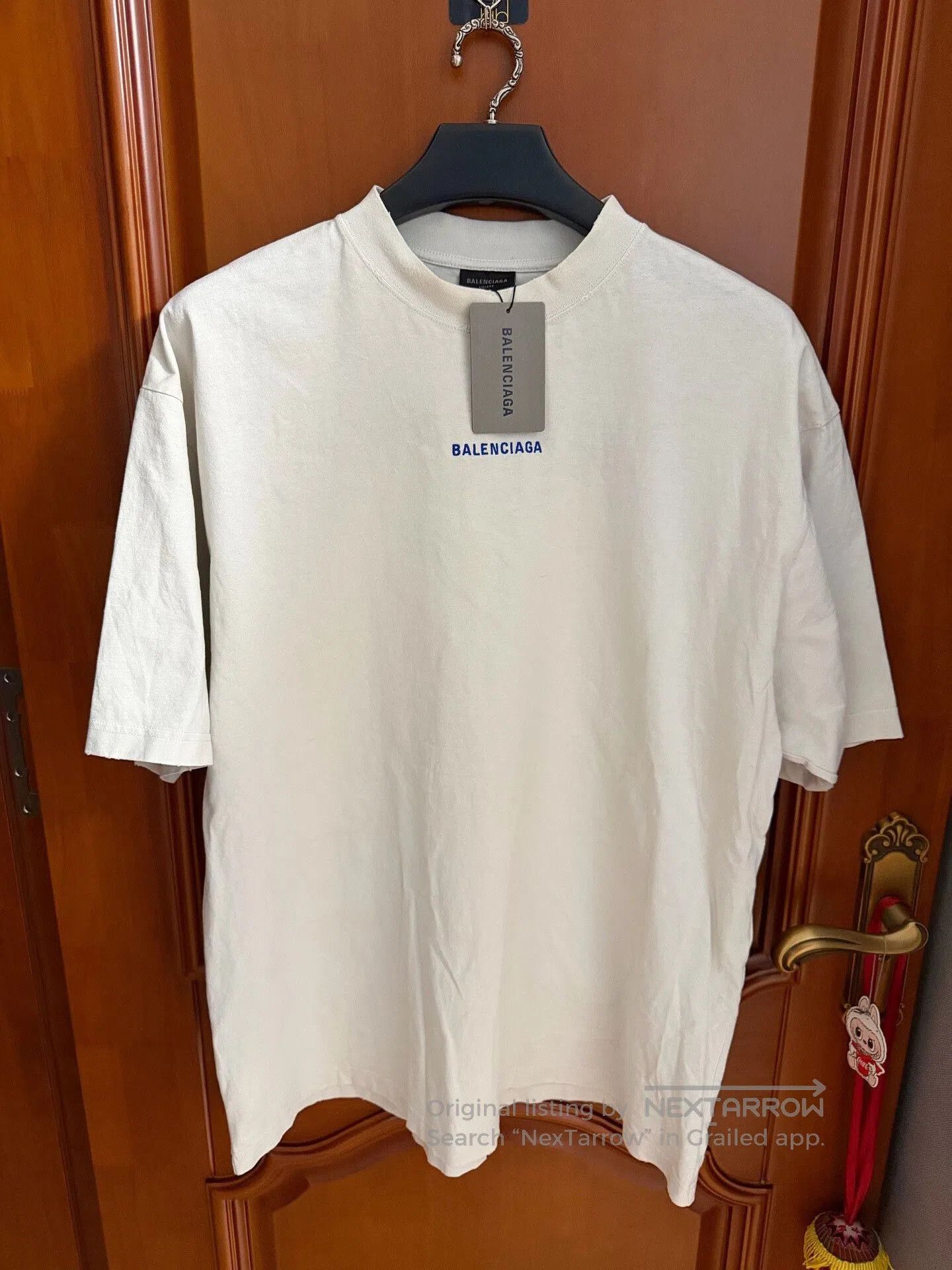 Balenciaga balenciaga blue logo distressed short sleeve shirt. Size US M / EU 48-50 / 2 - 1 Thumbnail