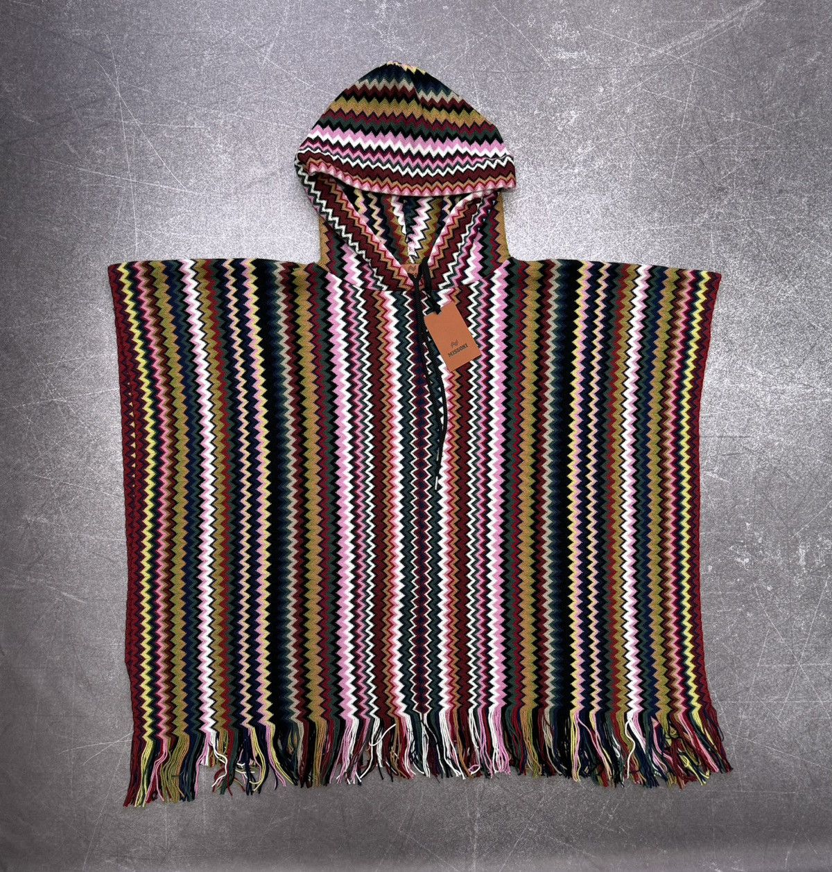 Missoni Missoni Poncho One Size Zigzag-Woven Knitted Cape NEW Size ONE SIZE - 1 Thumbnail