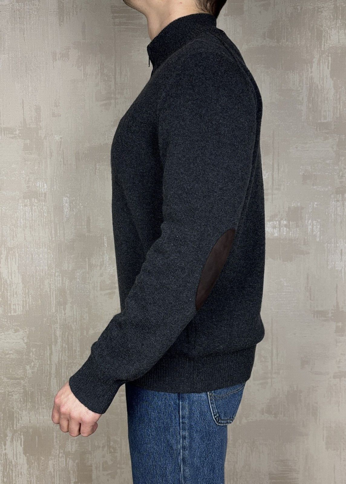 Hackett Hackett London Lambswool Pullover 1/4 Zip Sweater Elbow Pads Size US XL / EU 56 / 4 - 14 Thumbnail