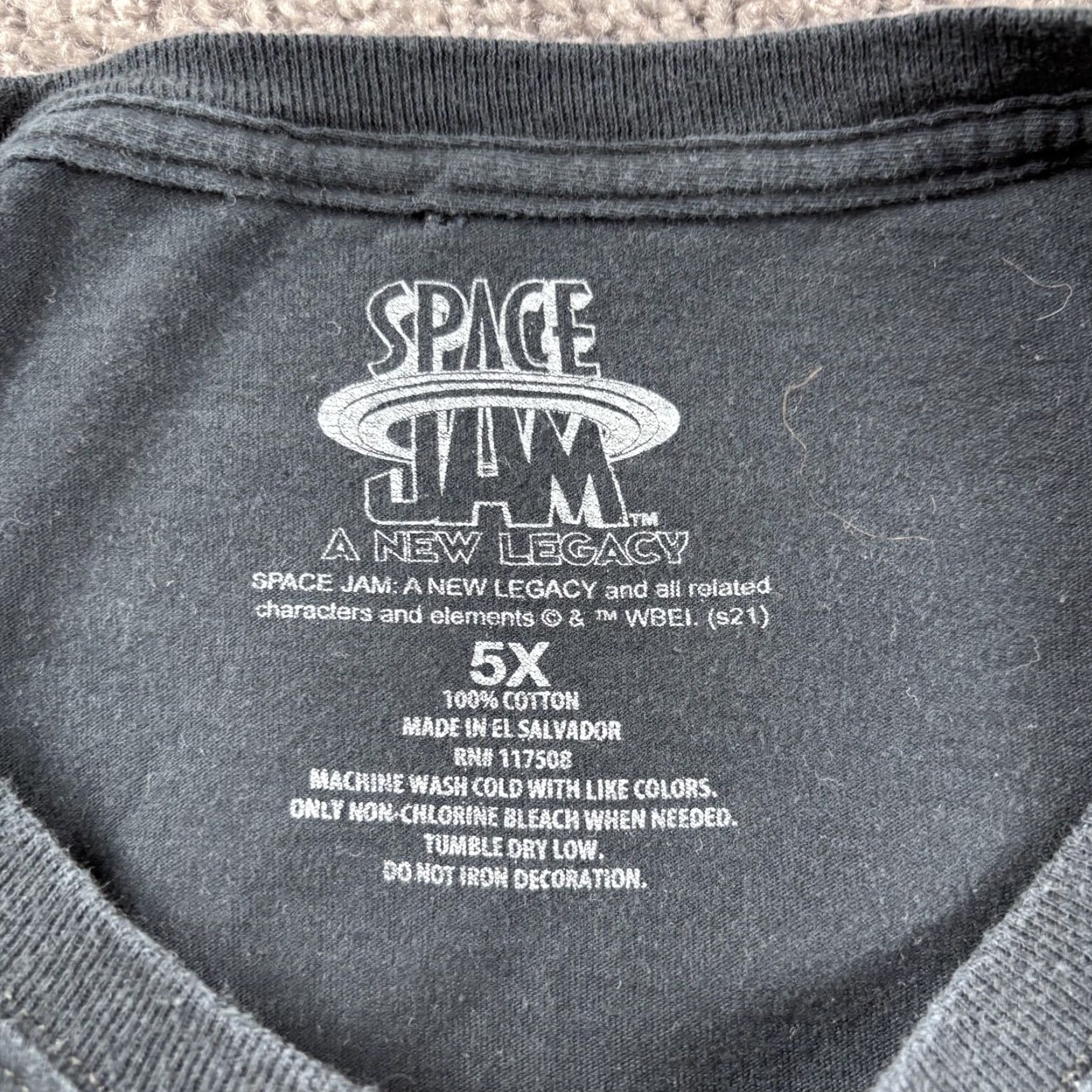 Vintage Space Jam T-shirt Size 5X Black Bugs Bunny Tune Squad Basketball Graphic Tee Shirt Men 90s Logo Tee Size US XXL / EU 58 / 5 - 3 Thumbnail