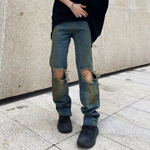 Japanese Brand × Vintage Ripped Ankle Blue Denim Jeans Size US 30 / EU 46 - 2 Thumbnail