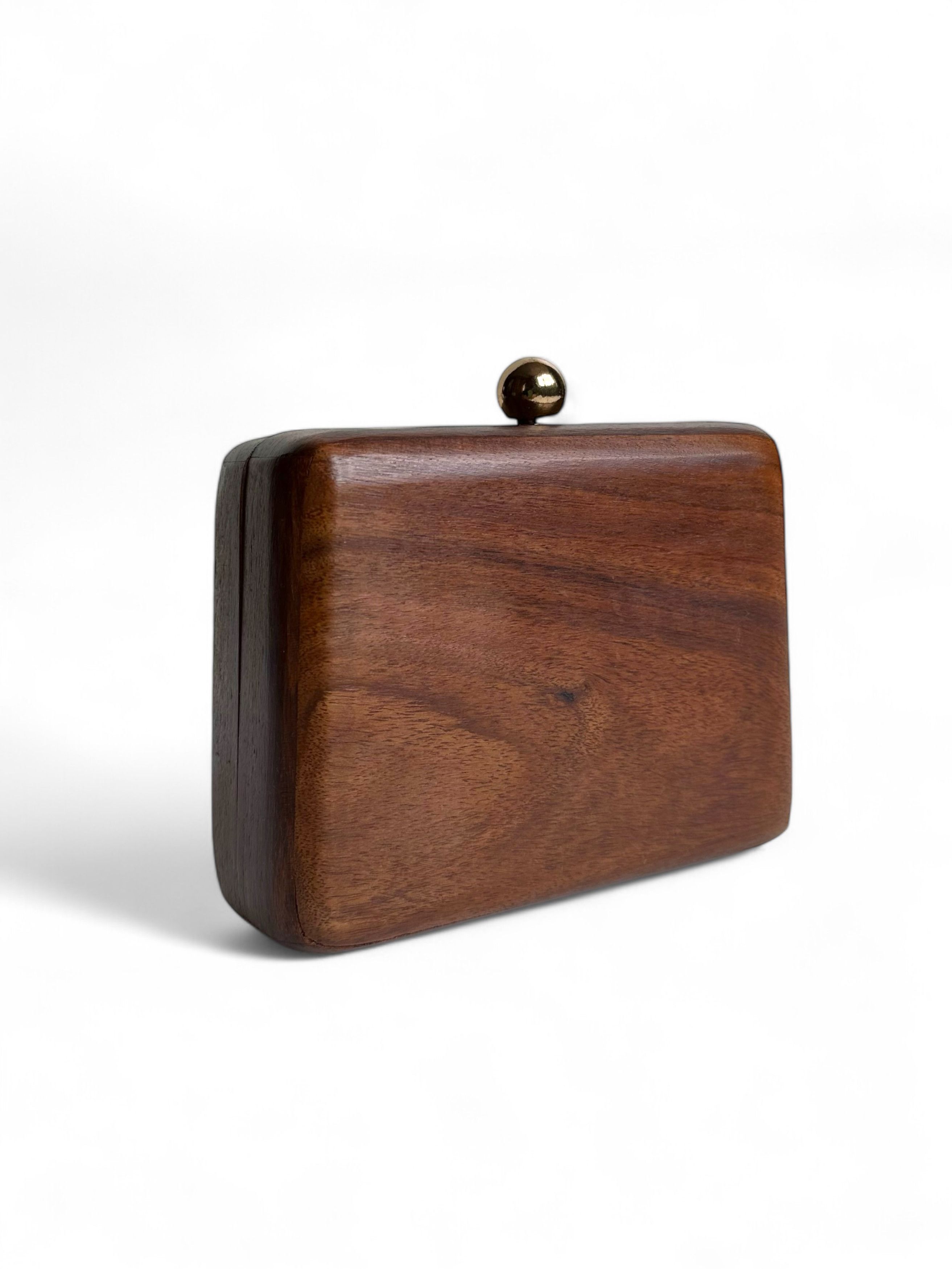 Massimo Dutti Massimo Dutti Wooden Shoulder Clutch Bag Size ONE SIZE - 7 Thumbnail