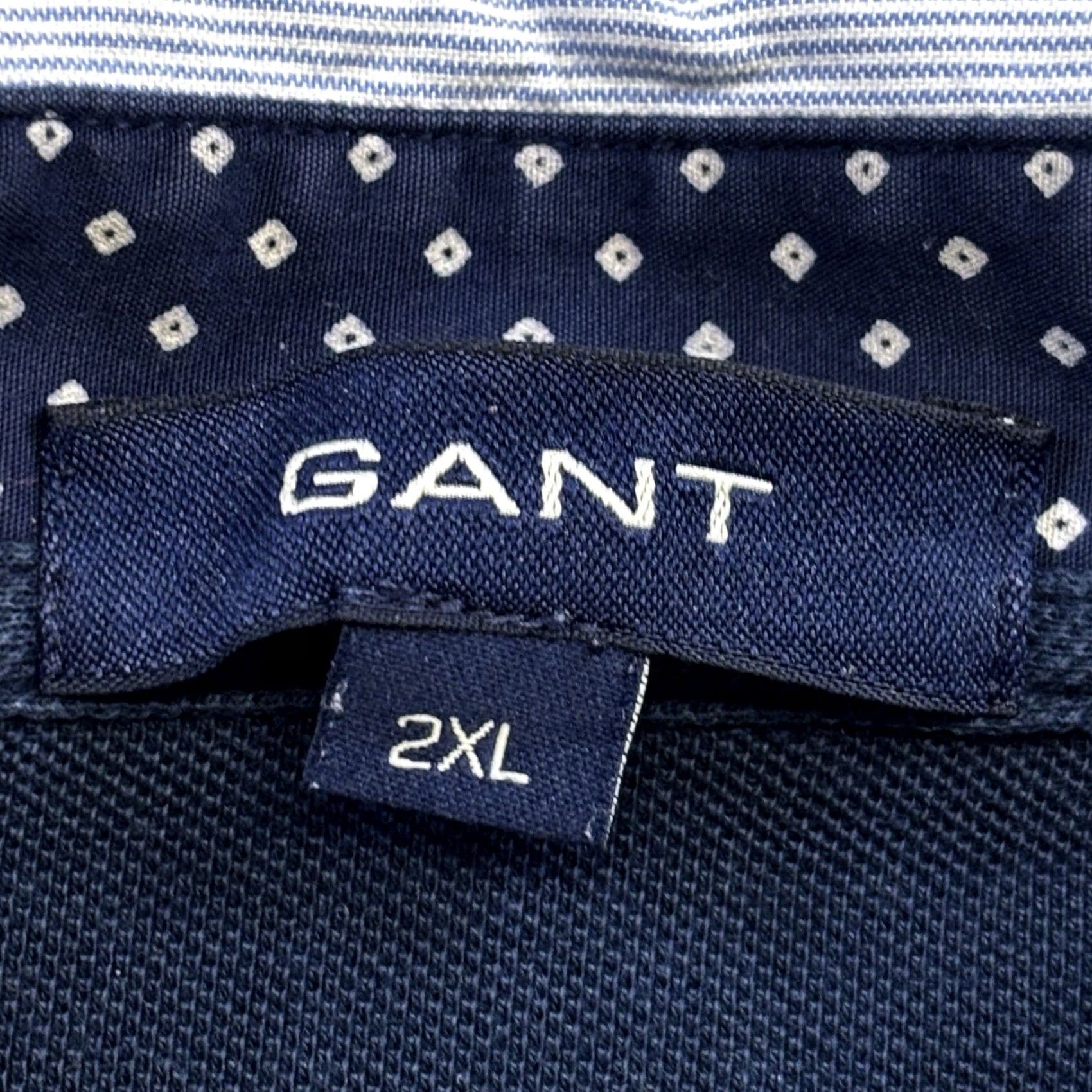 Gant VINTAGE GANT Long Sleeve Polo Shirt 2XL Mens Navy Striped Collar SS/SHM? (Note: Please provide final) Size US XXL / EU 58 / 5 - 6 Thumbnail