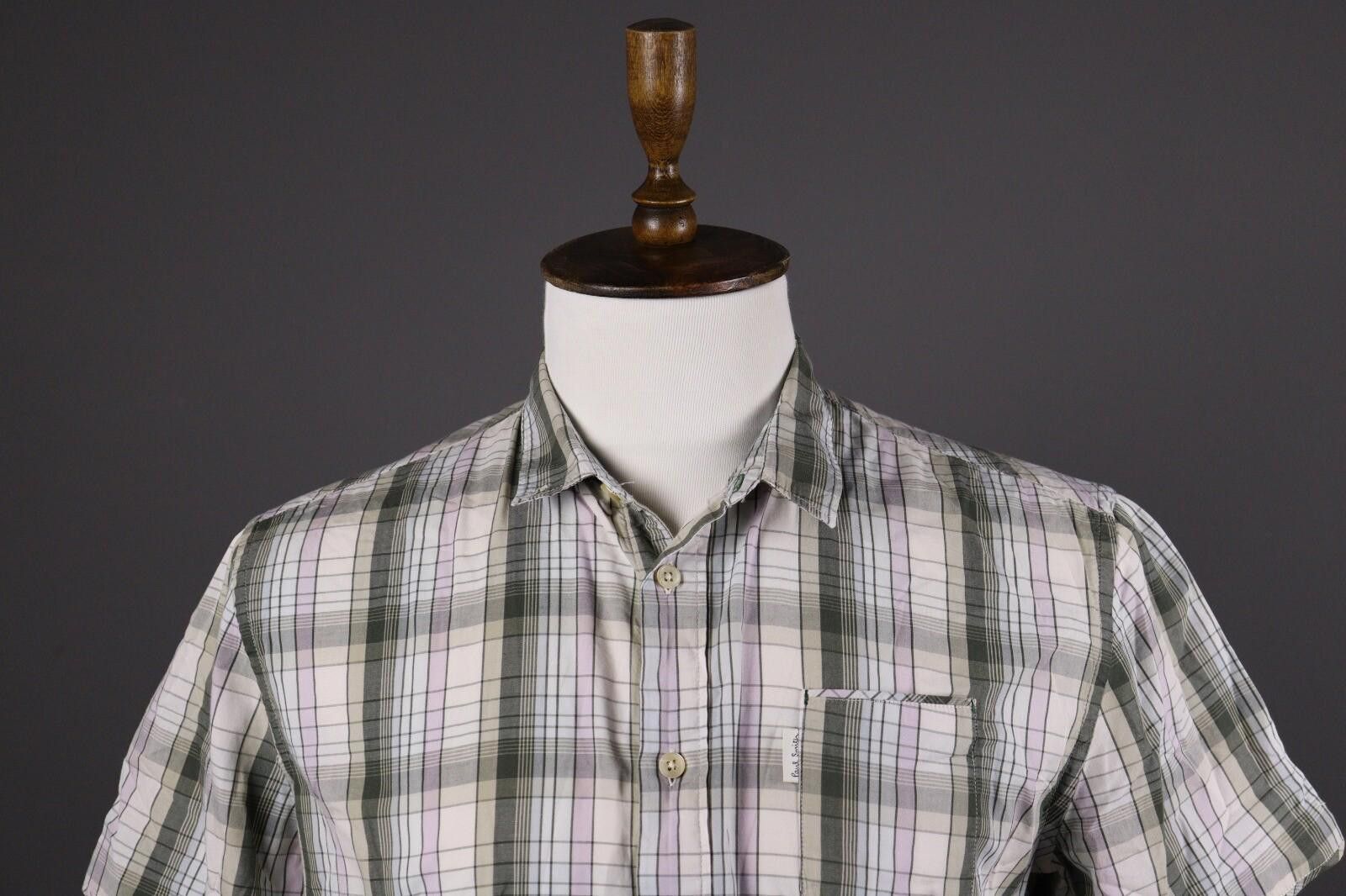 Paul Smith Paul Smith Jeans Check Short Sleeve Button Down Shirt Size L Size US L / EU 52-54 / 3 - 2 Thumbnail