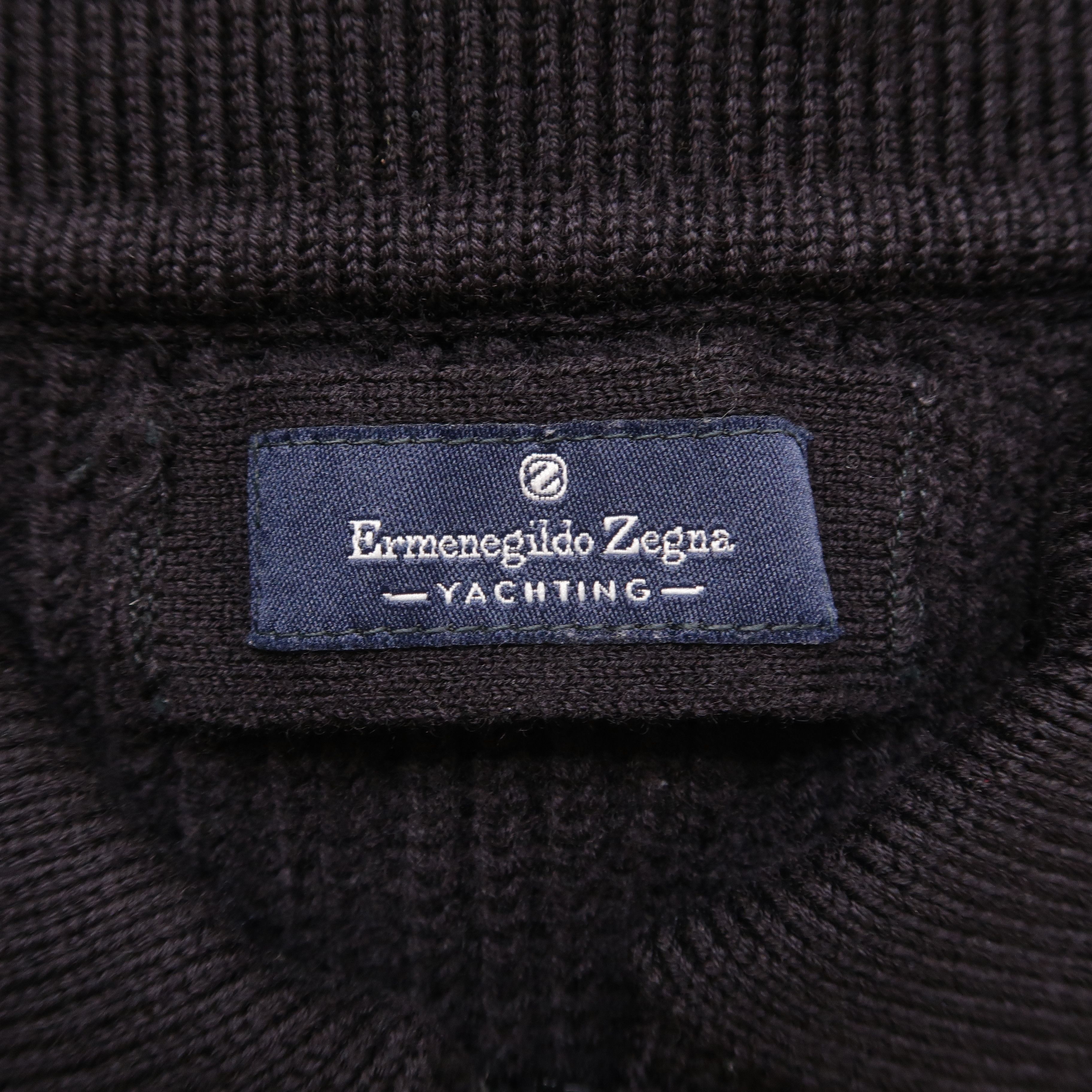 Ermenegildo Zegna × The Elder Statesman Ermenegildo Zegna Yachting Cable Square Knit Fuzzy Jacket Size US M / EU 48-50 / 2 - 4 Thumbnail