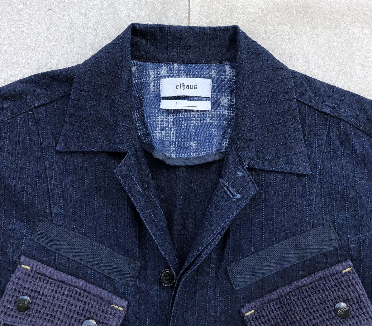 Elhaus Japanese Elhaus Coverall Kendogi Indigo Patchwork Jacket Size US L / EU 52-54 / 3 - 13 Thumbnail