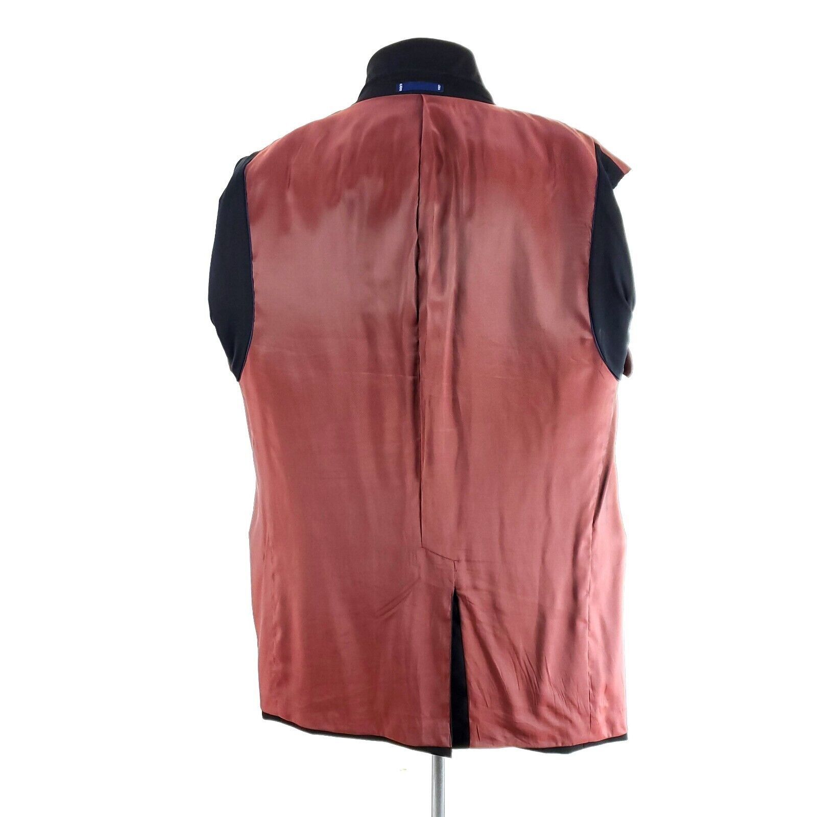 Paul Fredrick Paul Fredrick Wool 2 Bronze Button Blazer 44L Black Size 44L - 11 Thumbnail