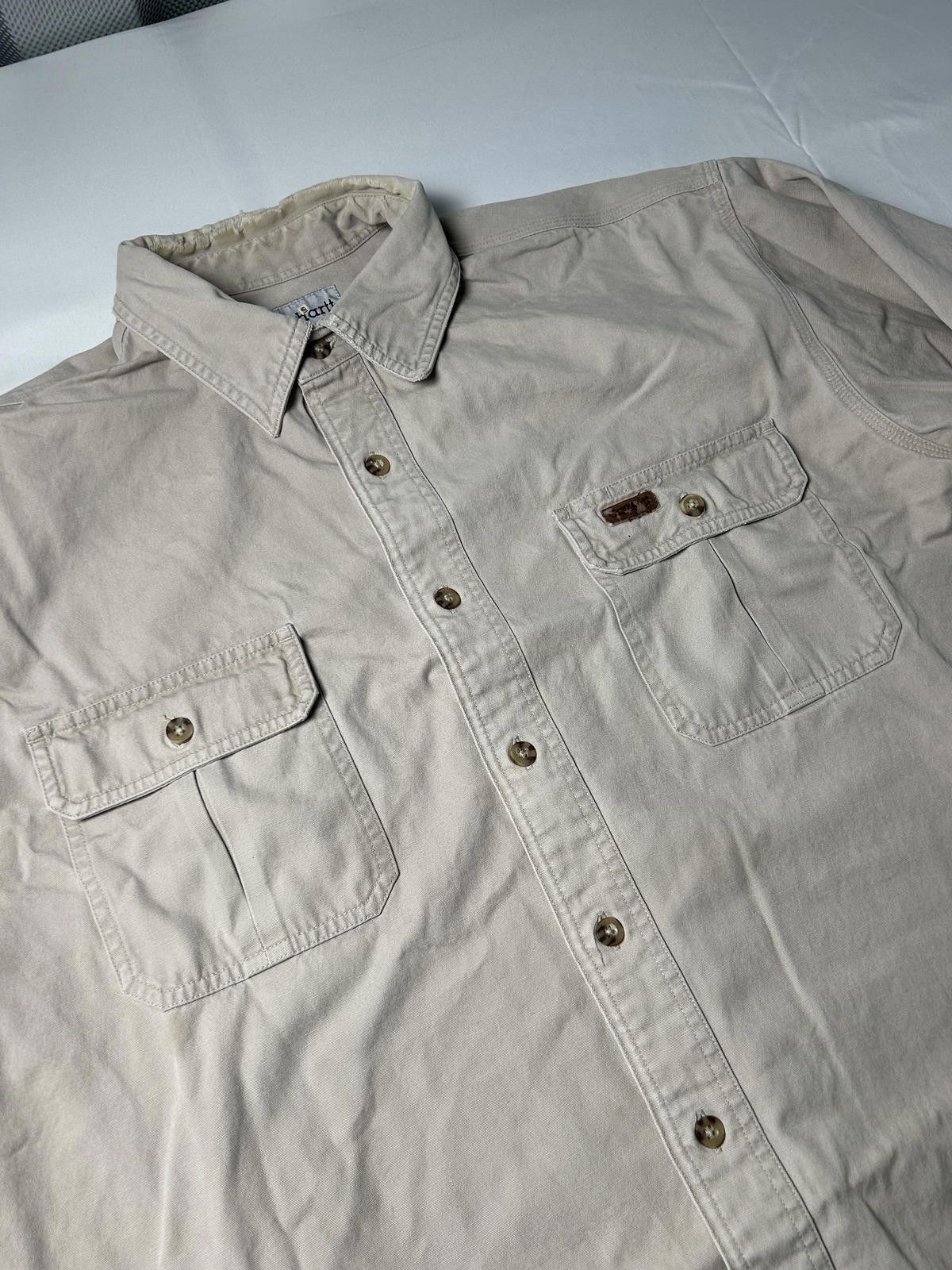 Carhartt Carhartt Pocket Shirt Heavyweight Overshirt Workwear Beige Size US XL / EU 56 / 4 - 2 Thumbnail
