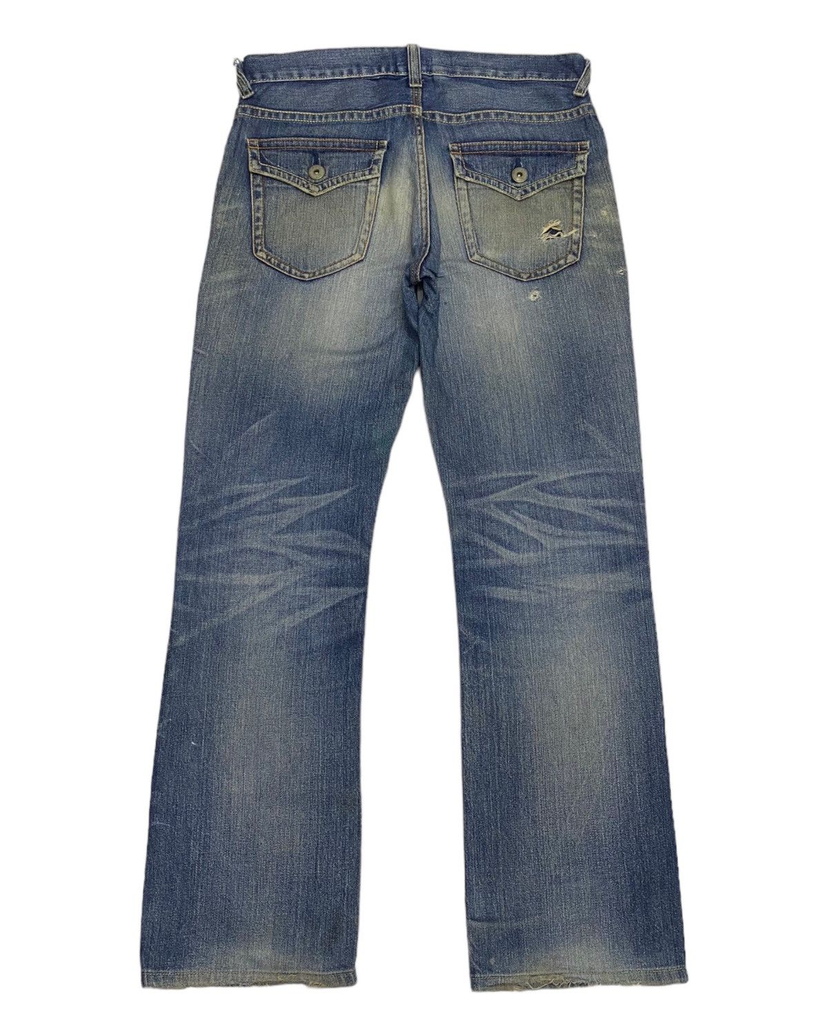 Japanese Brand × Jun Takahashi × Uniqlo VINTAGE UNIQLO JAPAN DISTRESSED DENIM JEANS HYPE Size US 33 - 2 Thumbnail