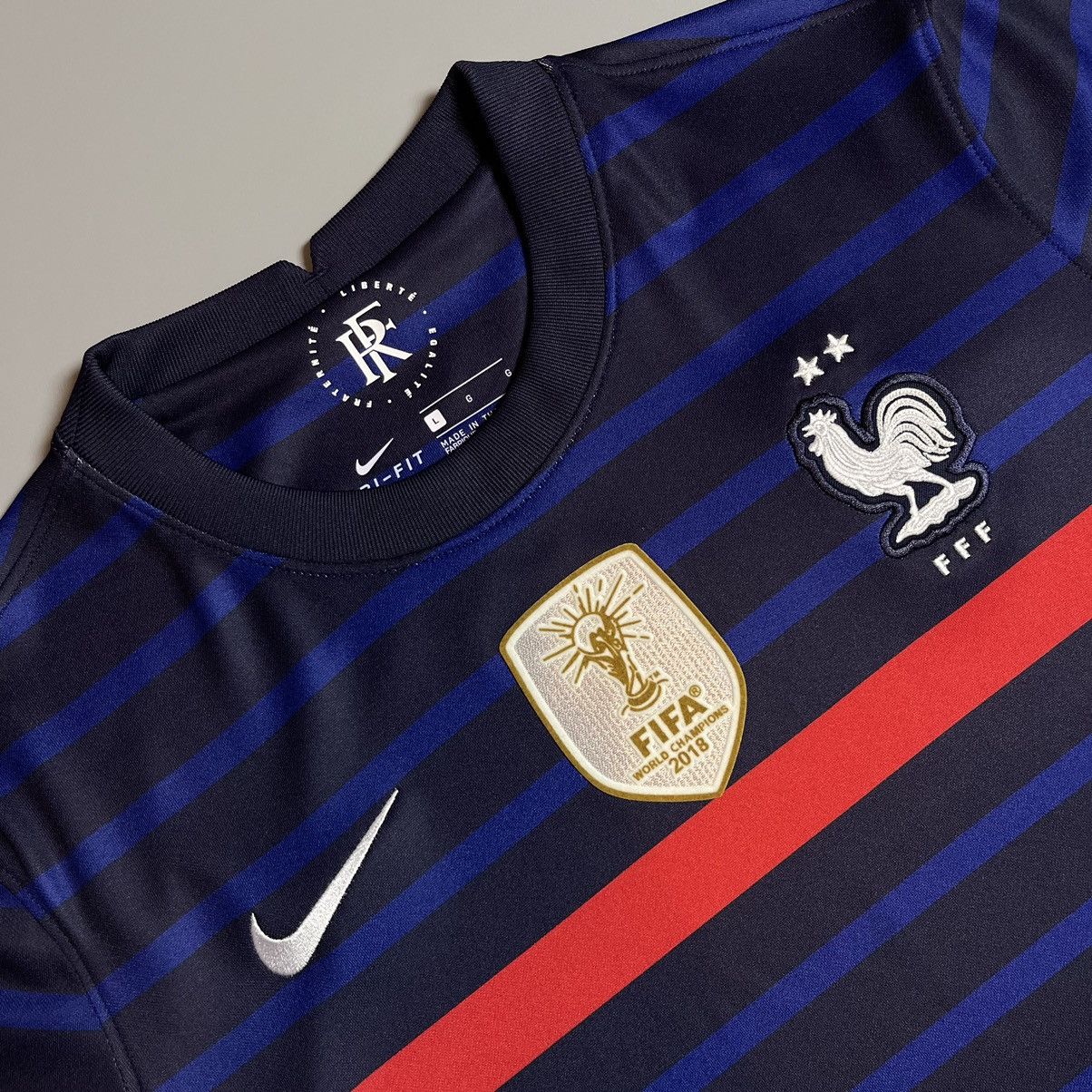 Nike × Vintage FRANCE NIKE 2020 EURO FOOTBALL HOME JERSEY Size L / US 10 / IT 46 - 3 Thumbnail