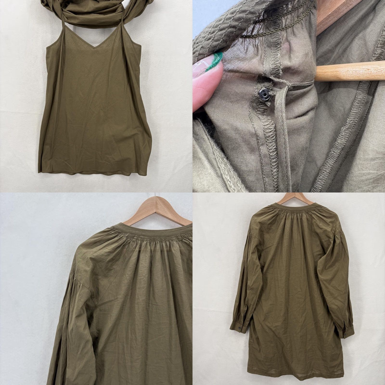 Banana Republic Banana Republic Dress Womens Medium Green Long Sleeve Tunic Peasant Cotton NWT Size M / US 6-8 / IT 42-44 - 9 Thumbnail