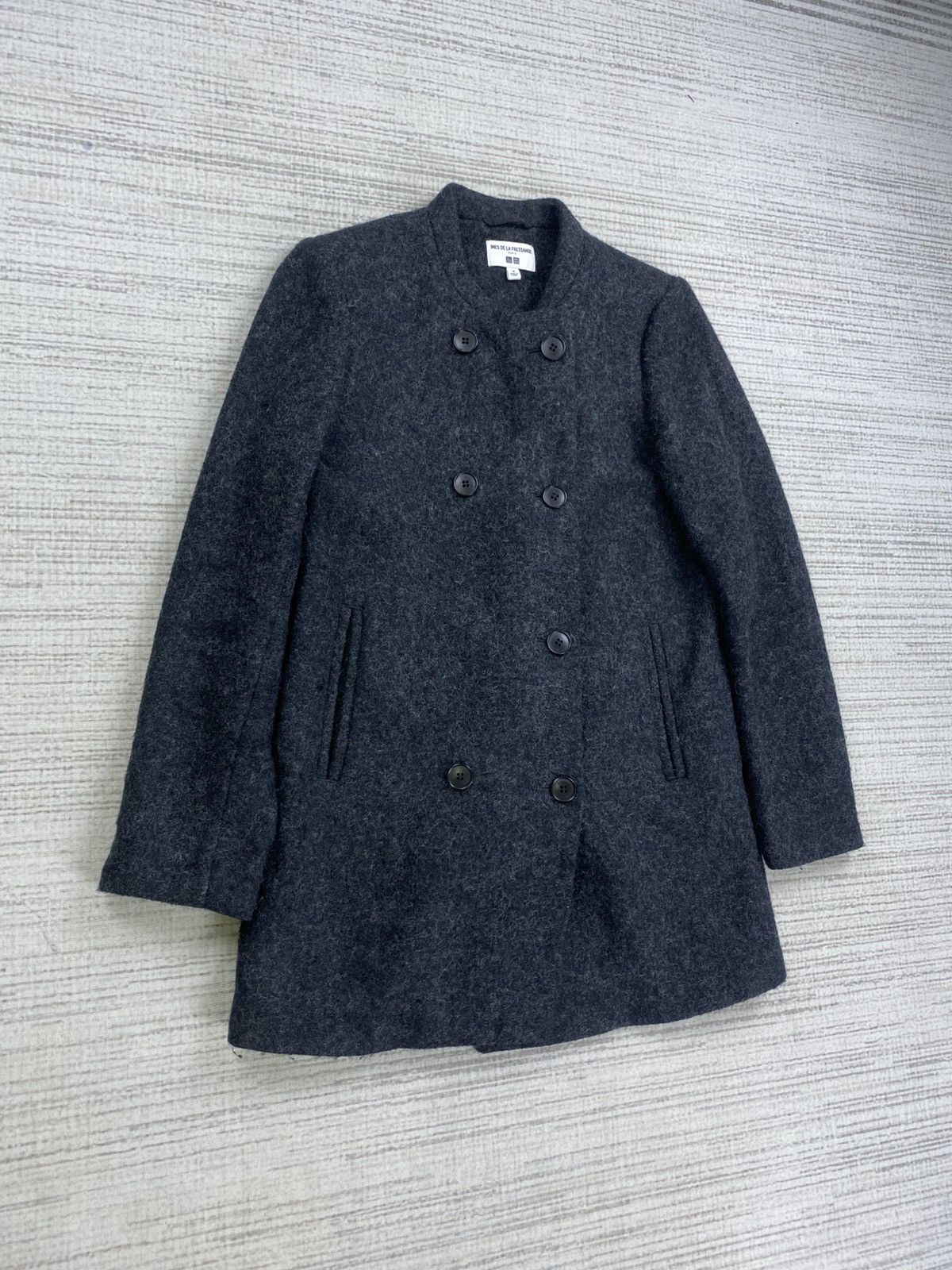 Designer × Uniqlo × Vintage Vtg Uniqlo X Ines De La Fressange Paris Wool Jacket Coat Size US S / EU 44-46 / 1 - 3 Thumbnail