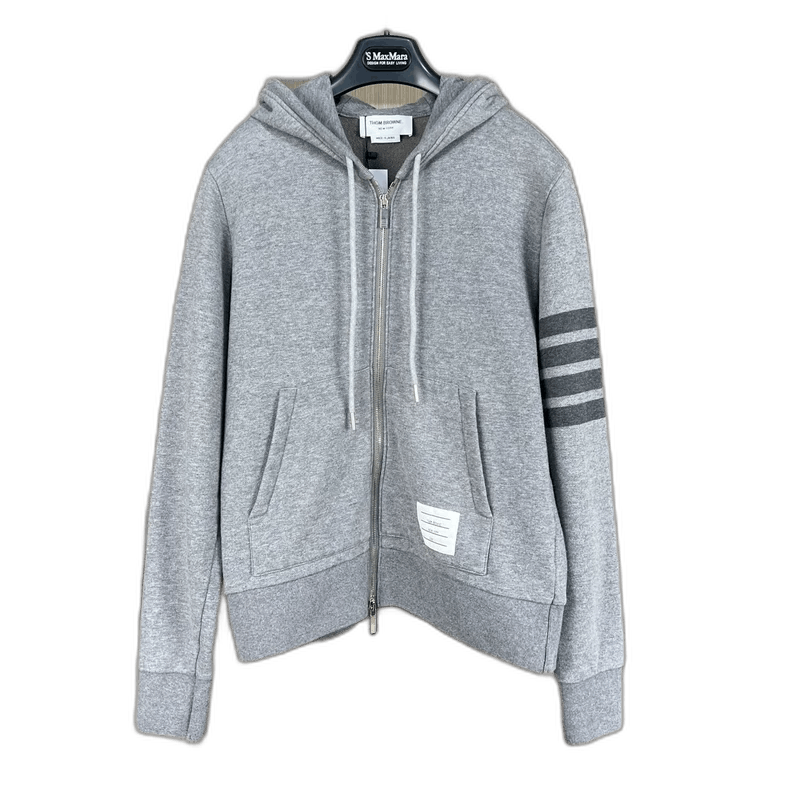 Thom Browne Thom Browne Gray Zip-Up Hoodie Size US XS / EU 42 / 0 - 1 Thumbnail