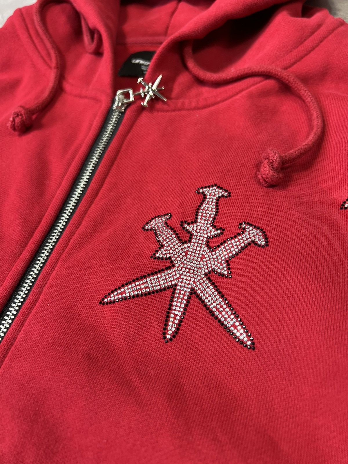 Unknown London Unknown London Rheistones Baggy Heavy Zip Hoodie Size US M / EU 48-50 / 2 - 7 Thumbnail
