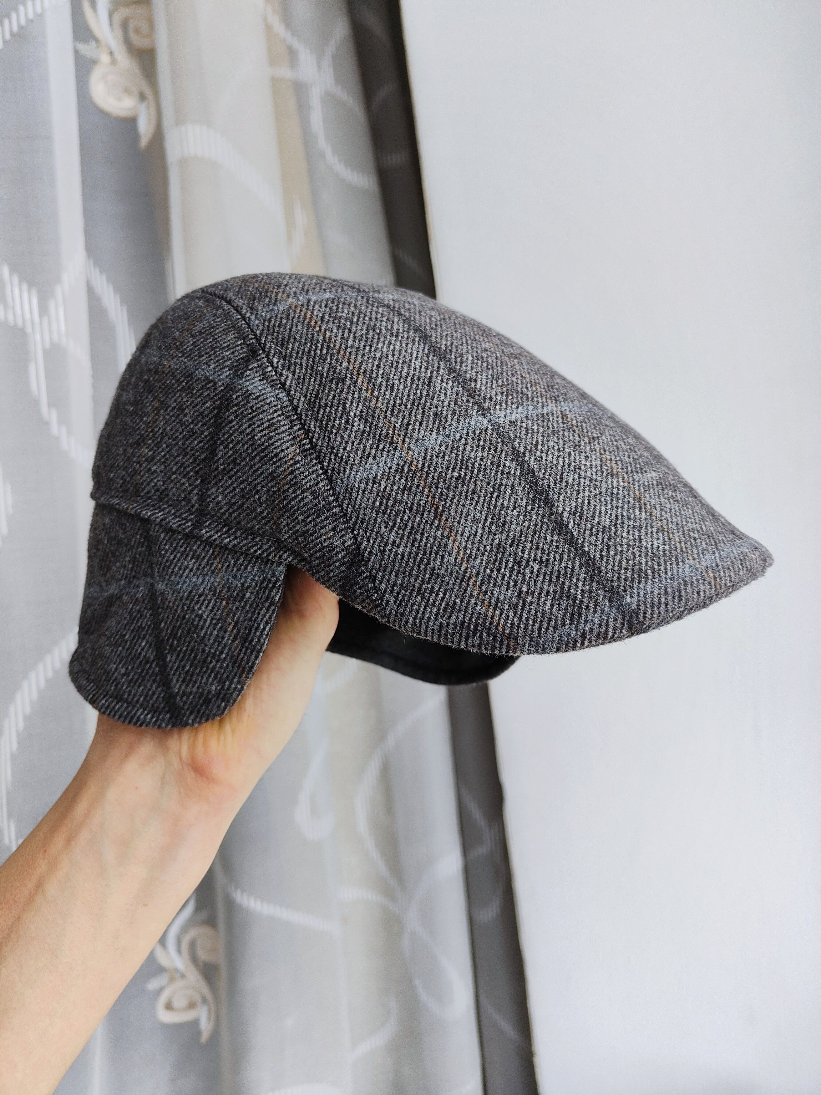 Designer Italian Woolen Flat Cap Hat Eight-blade Cap With Headphones Size ONE SIZE - 3 Thumbnail