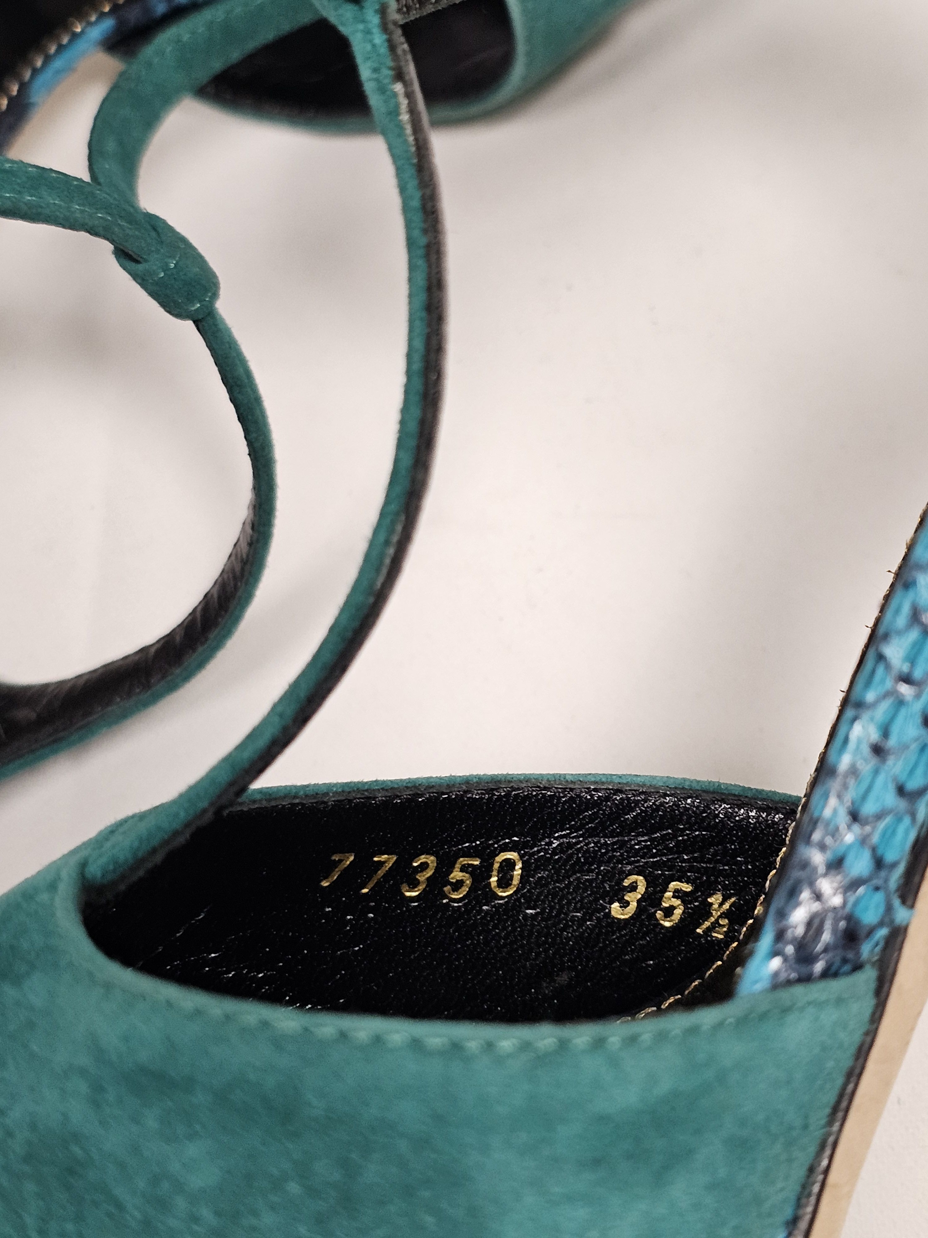 Sergio Rossi Sergio Rossi Elaphe Suede Python Leather Platforms Size 5.5 Size US 5.5 / IT 35.5 - 11 Thumbnail