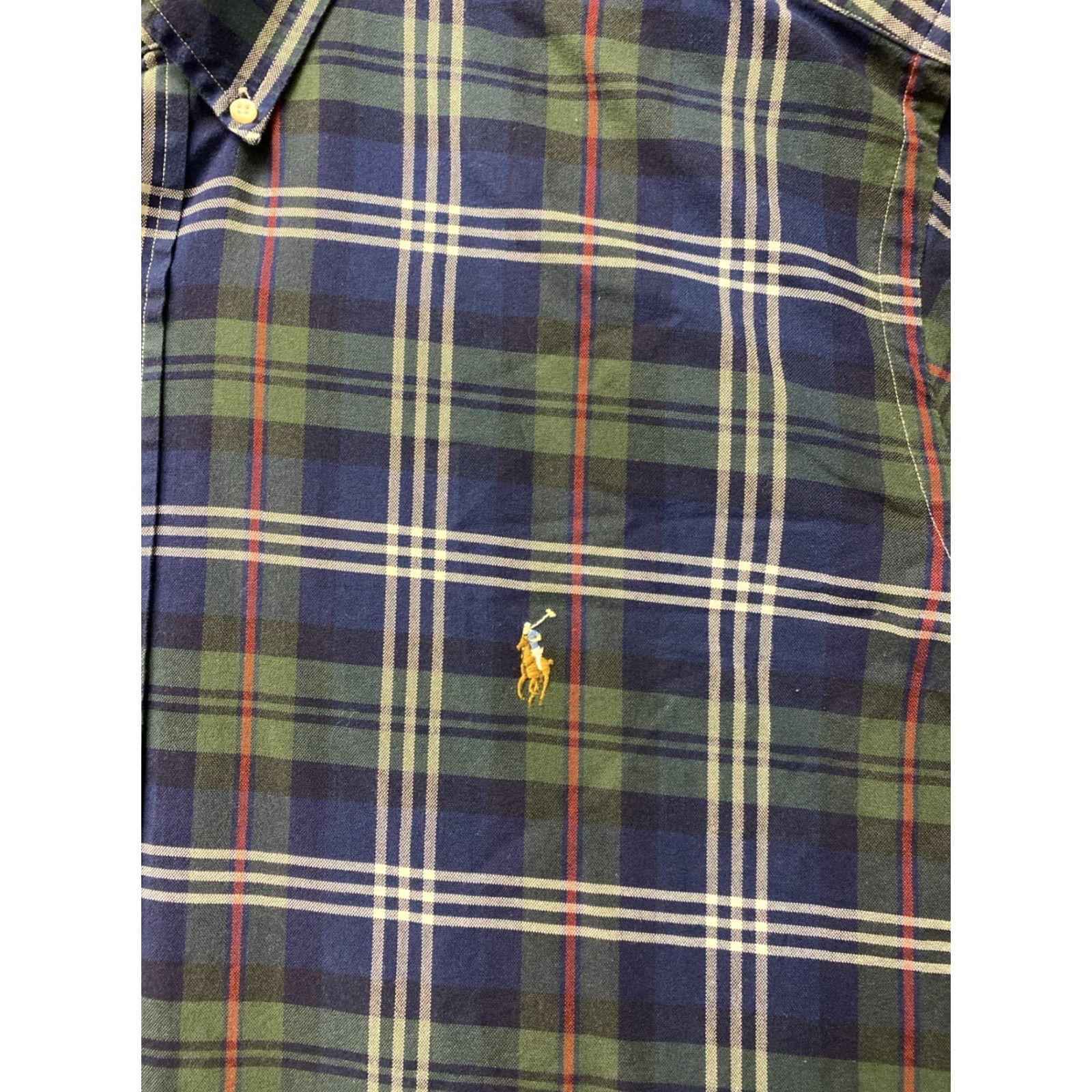 Ralph Lauren Polo Ralph Lauren Button-Down Shirt Mens XXLT 2XLT Classic Green Long Sleeve Embroidered Pony Logo Plaid Cotton Casual All Seasons Size US XXL / EU 58 / 5 - 2 Thumbnail