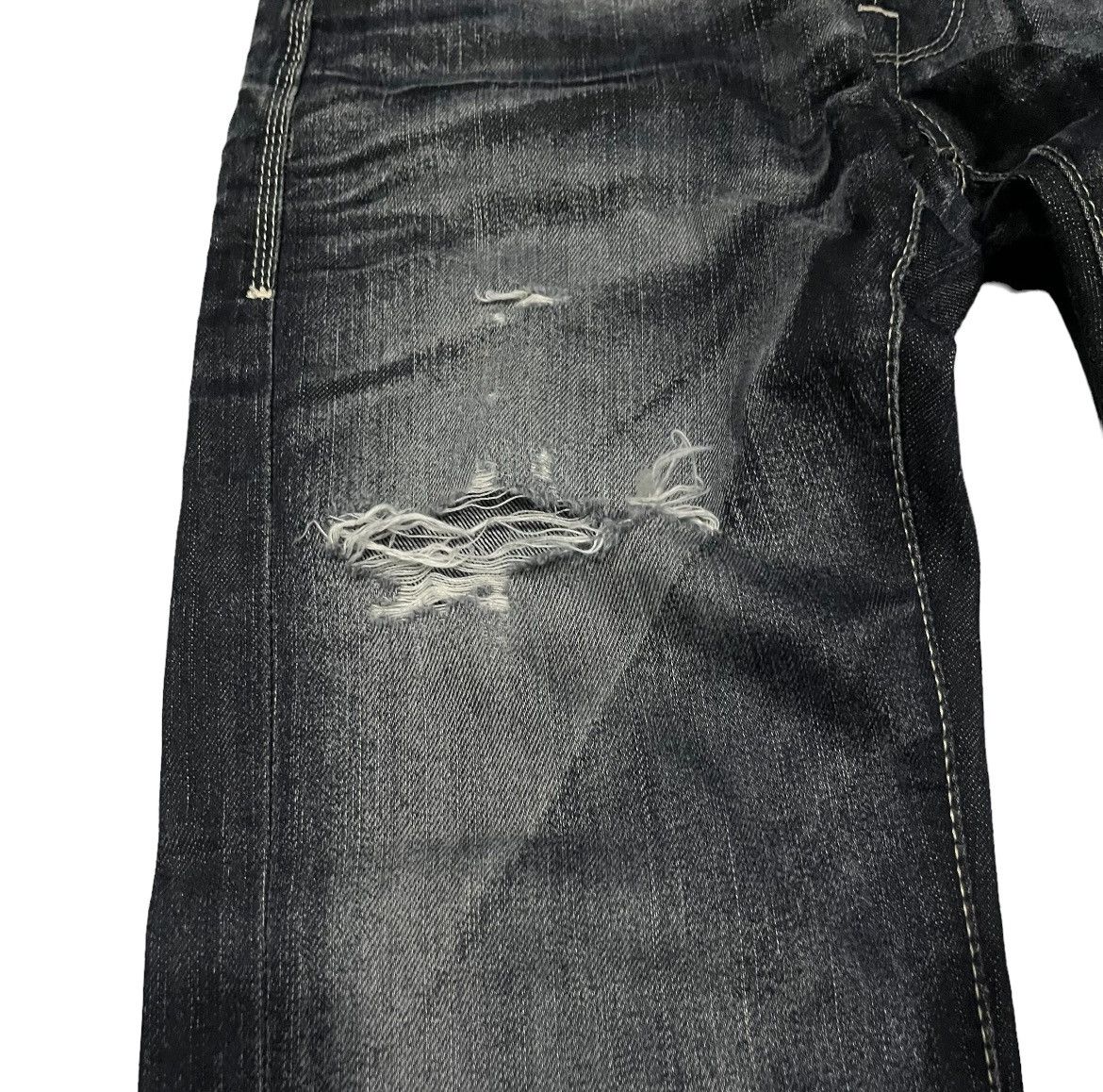 Hugo Boss HUGO BOSS Black Flared Ripped Denim Size US 30 / EU 46 - 3 Thumbnail