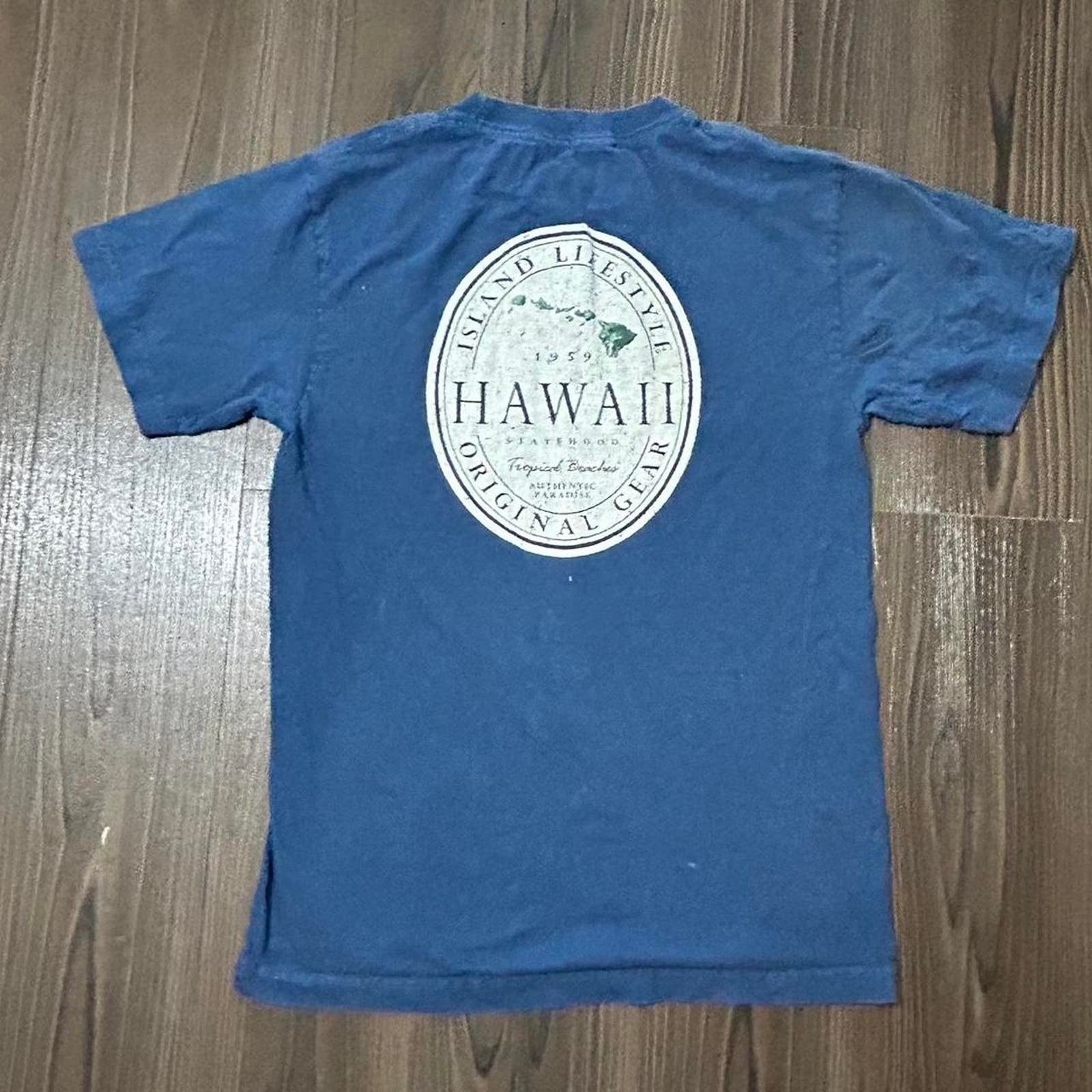 Vintage Hawaii statehood blue t-shirt Size US S / EU 44-46 / 1 - 2 Thumbnail