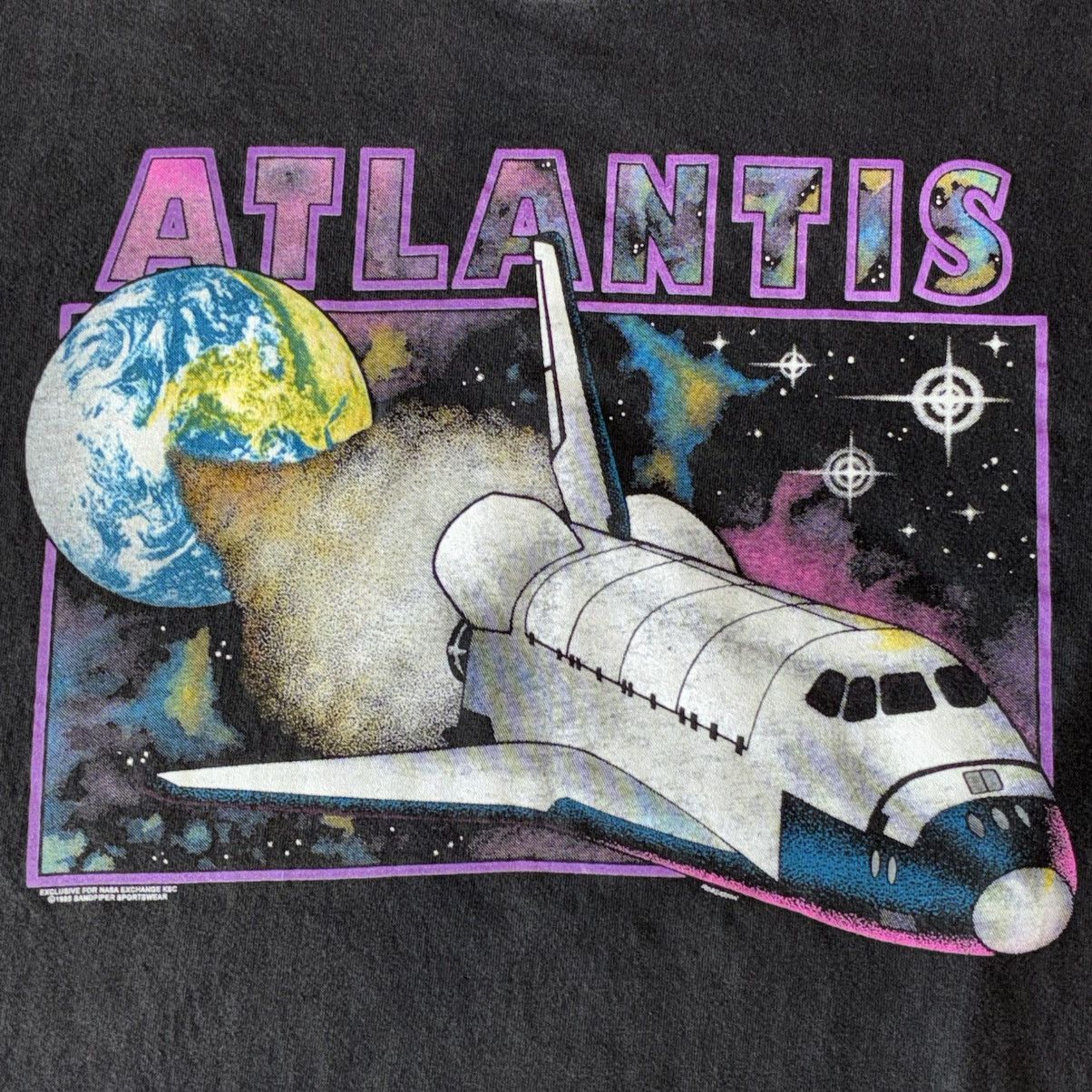 Hanes 90s black NASA Atlantis Space Shuttle Tee Shirt Size US L / EU 52-54 / 3 - 2 Thumbnail