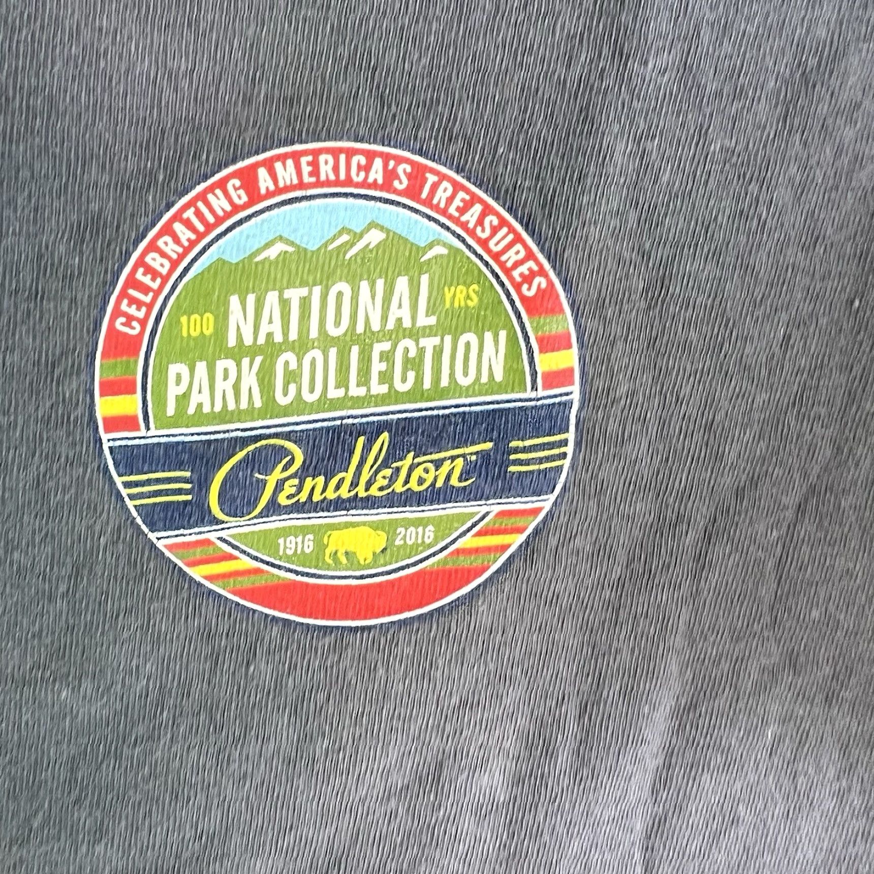 Pendleton Pendleton T-Shirt Gray Adult M National Parks 100 Years Logo Graphic Print Cotton Crew Neck Short Sleeve USA Nature Outdoor Men Size US M / EU 48-50 / 2 - 2 Thumbnail