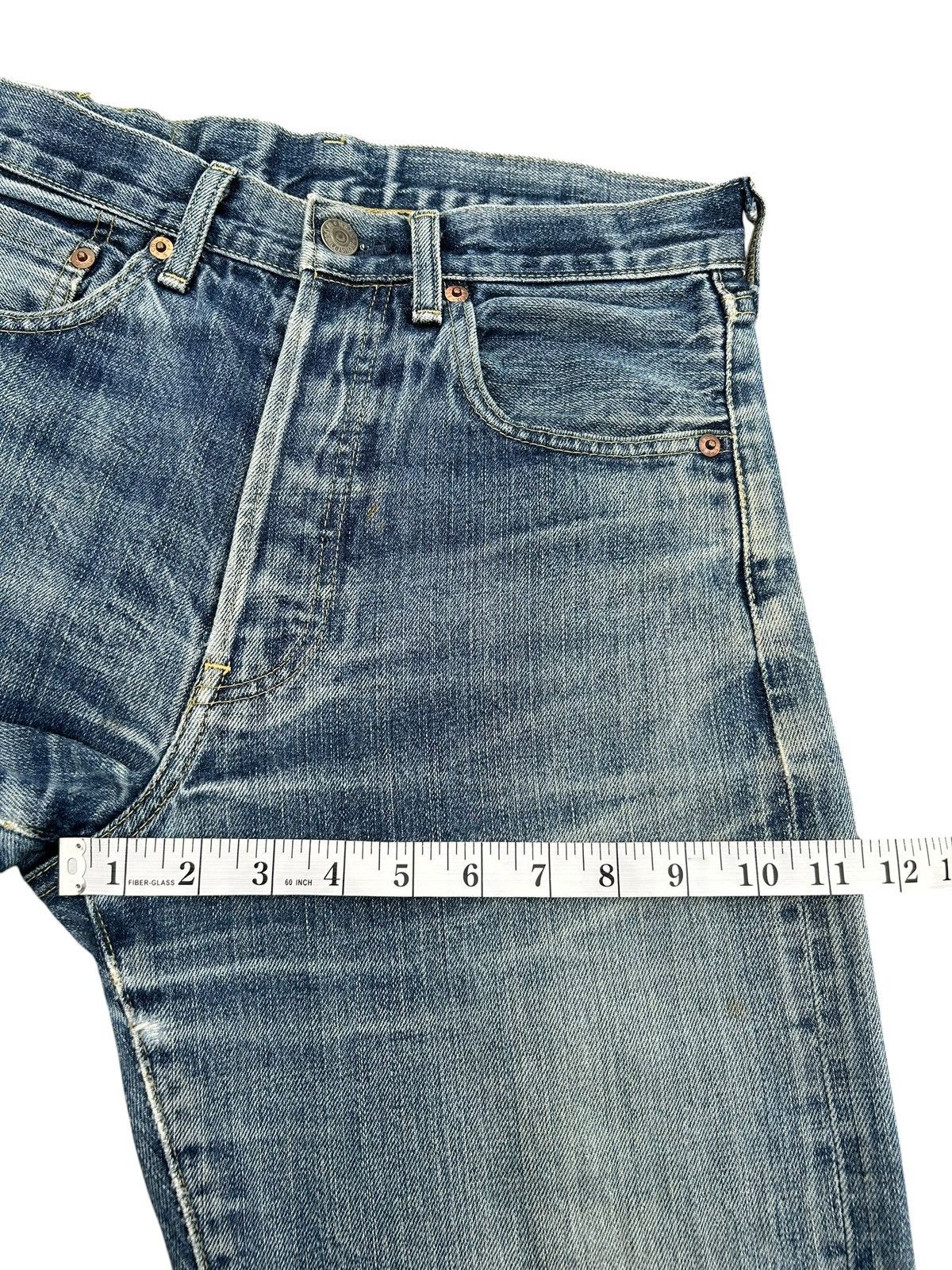 Kapital Vintage Levis Big E Selvedge Distressed Denim Jeans Size US 28 / EU 44 - 19 Thumbnail