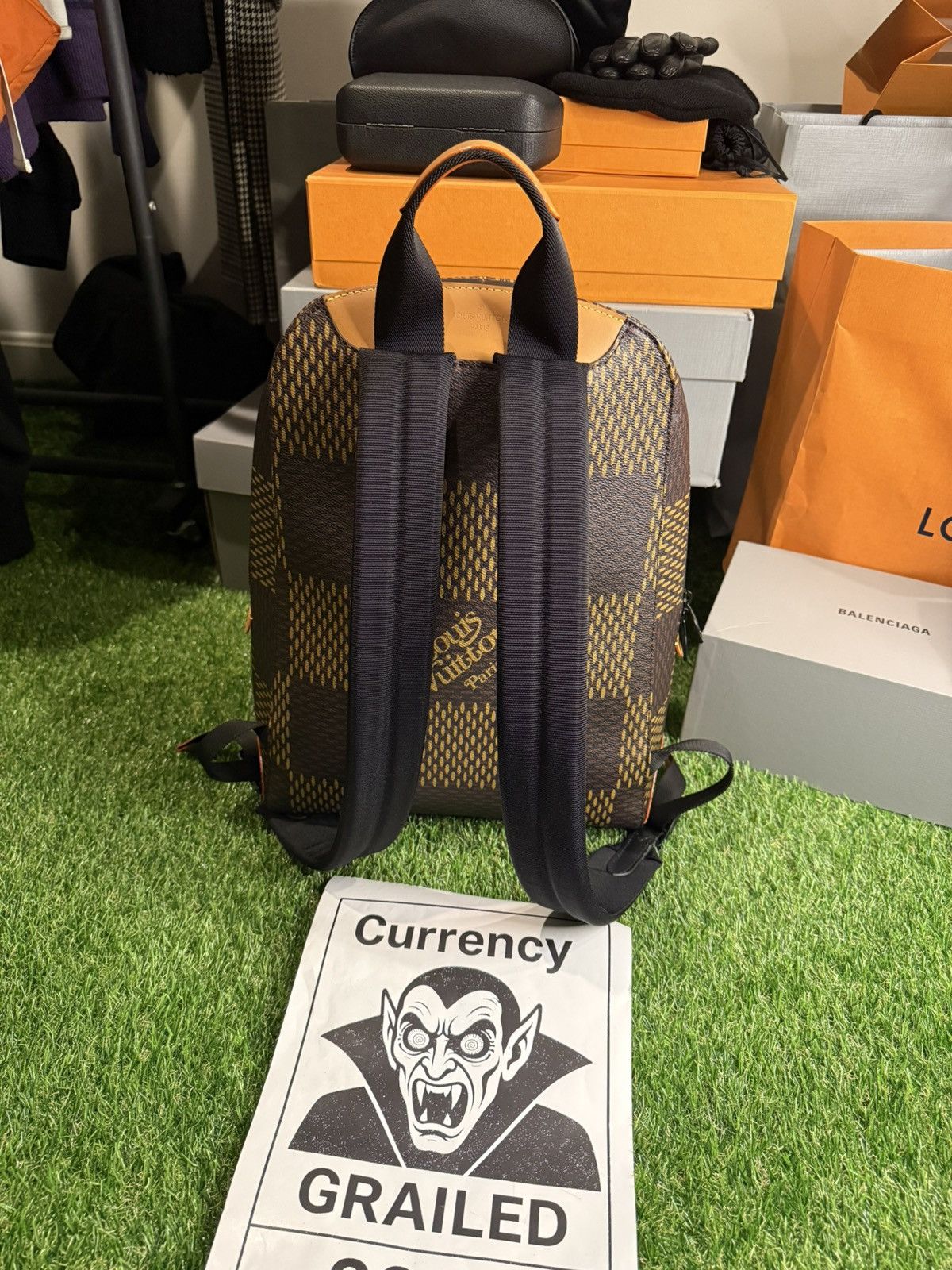 Louis Vuitton × Nigo GRAIL 🦄📜 Louis Vuitton X Nigo Damier Wave Campus Backpack Size ONE SIZE - 6 Thumbnail