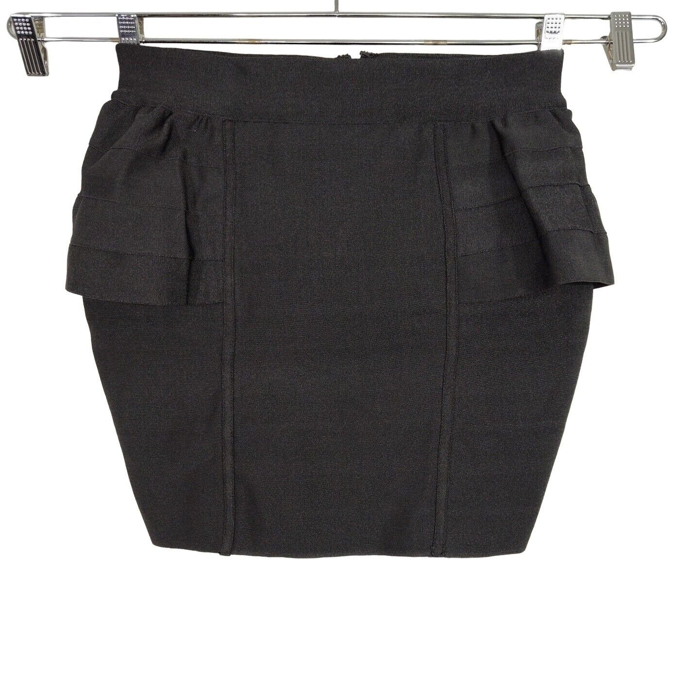 Forever 21 Forever 21 Pencil Bodycon Skirt Women Size L Black Tiered Si Size 28" / US 6 / IT 42 - 1 Thumbnail