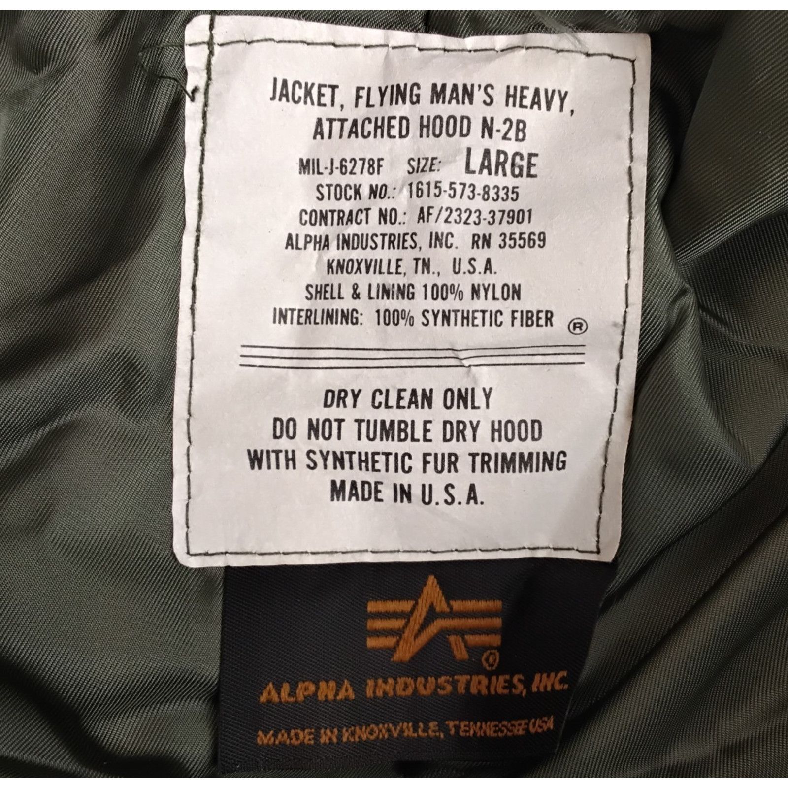Alpha Industries US Military Alpha Industries N-2B Flying Jacket Men's L 70s Size US L / EU 52-54 / 3 - 7 Thumbnail