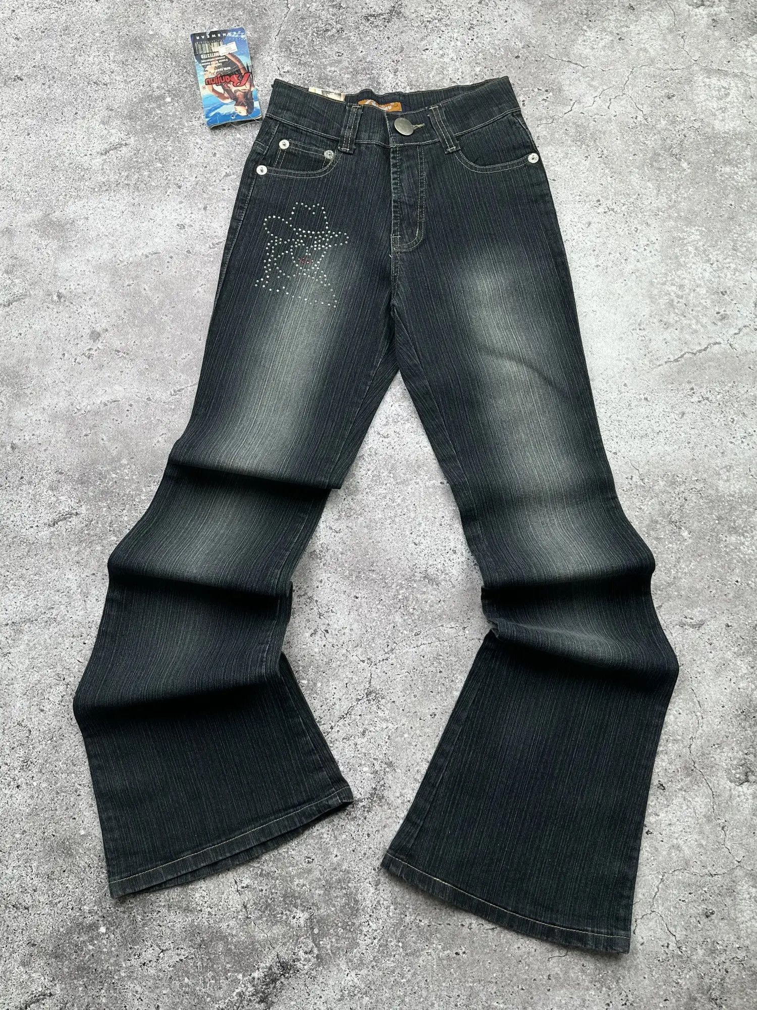 Vintage Vintage Faded Flare Jeans C246(V537)(E8) Size 25" / US 0 / IT 36 - 1 Thumbnail