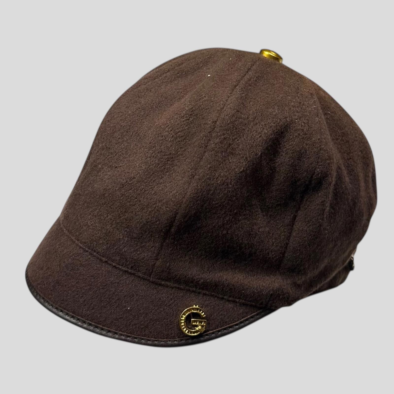 Gucci Gucci 00’s Cashmere Wool Leather Newsboy Jockey Hat - S/M Size ONE SIZE - 2 Thumbnail