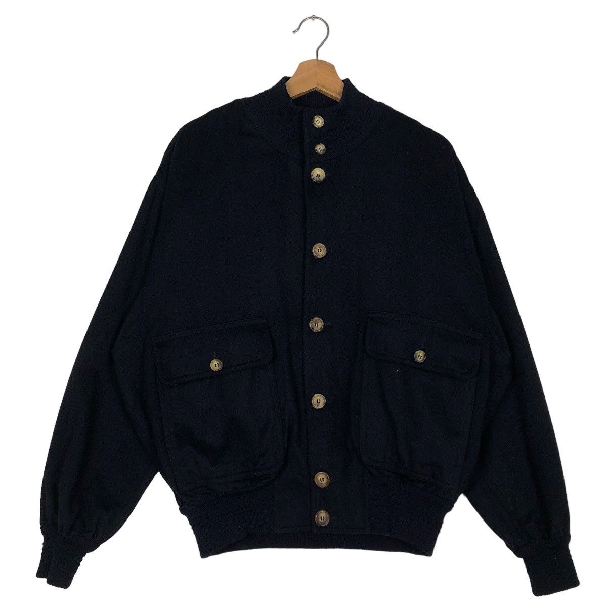 Vintage 🔥90’s Vintage Bomber Cardigan Dunhill Made in Italy Size US M / EU 48-50 / 2 - 1 Thumbnail